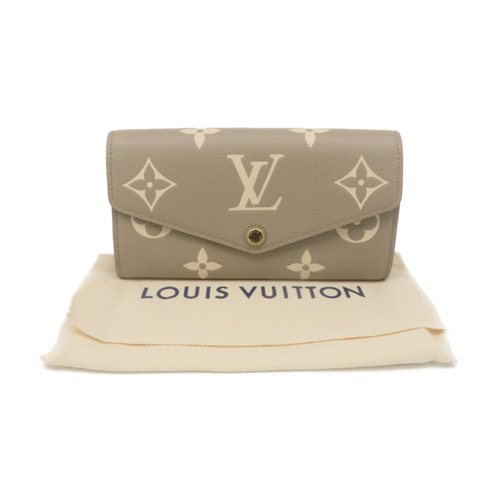 LOUIS VUITTON Mono Empreinte Sarah Wallet長錢包新杏色