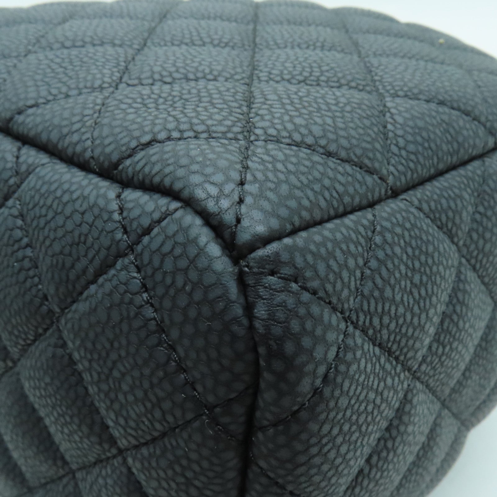 CHANEL 菱格牛皮皮革Chain Shoulder Bag銀扣鏈帶肩背袋灰色
