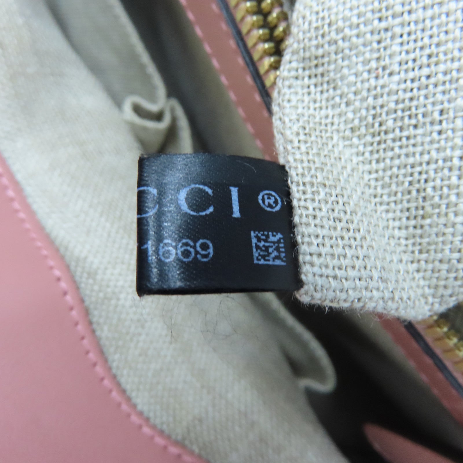GUCCI Guccissima 2 Way Shoulder金扣手挽肩背兩用袋粉紅色