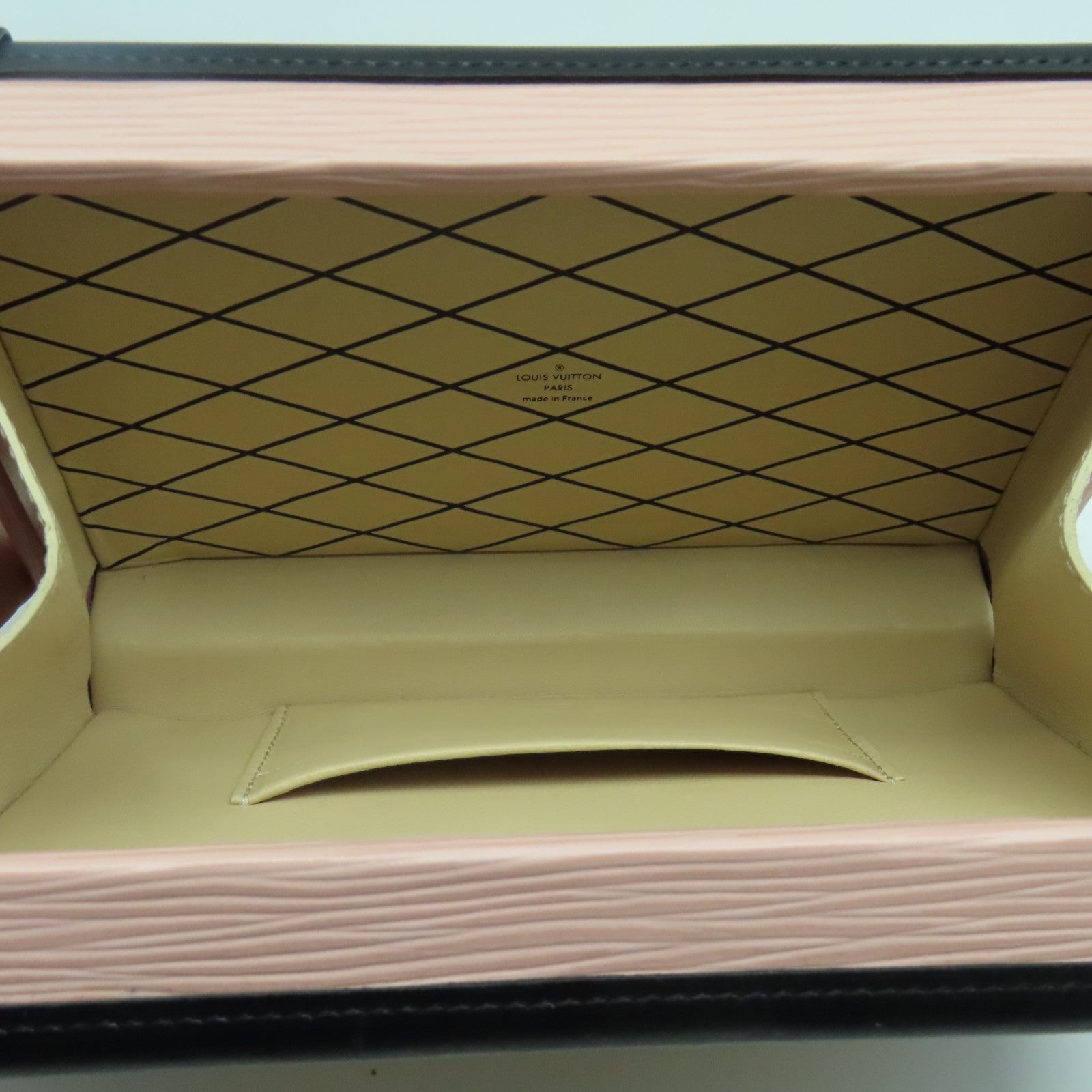 LOUIS VUITTON Epi Petite Malle金扣肩背袋黑色/粉紅色