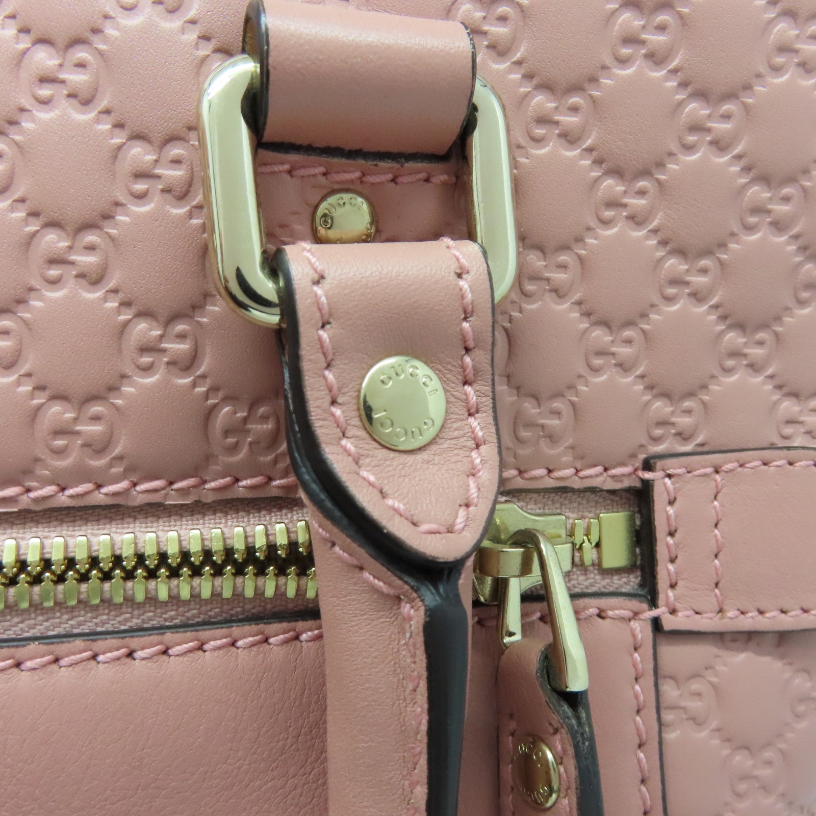 GUCCI Guccissima 2 Way Shoulder金扣手挽肩背兩用袋粉紅色