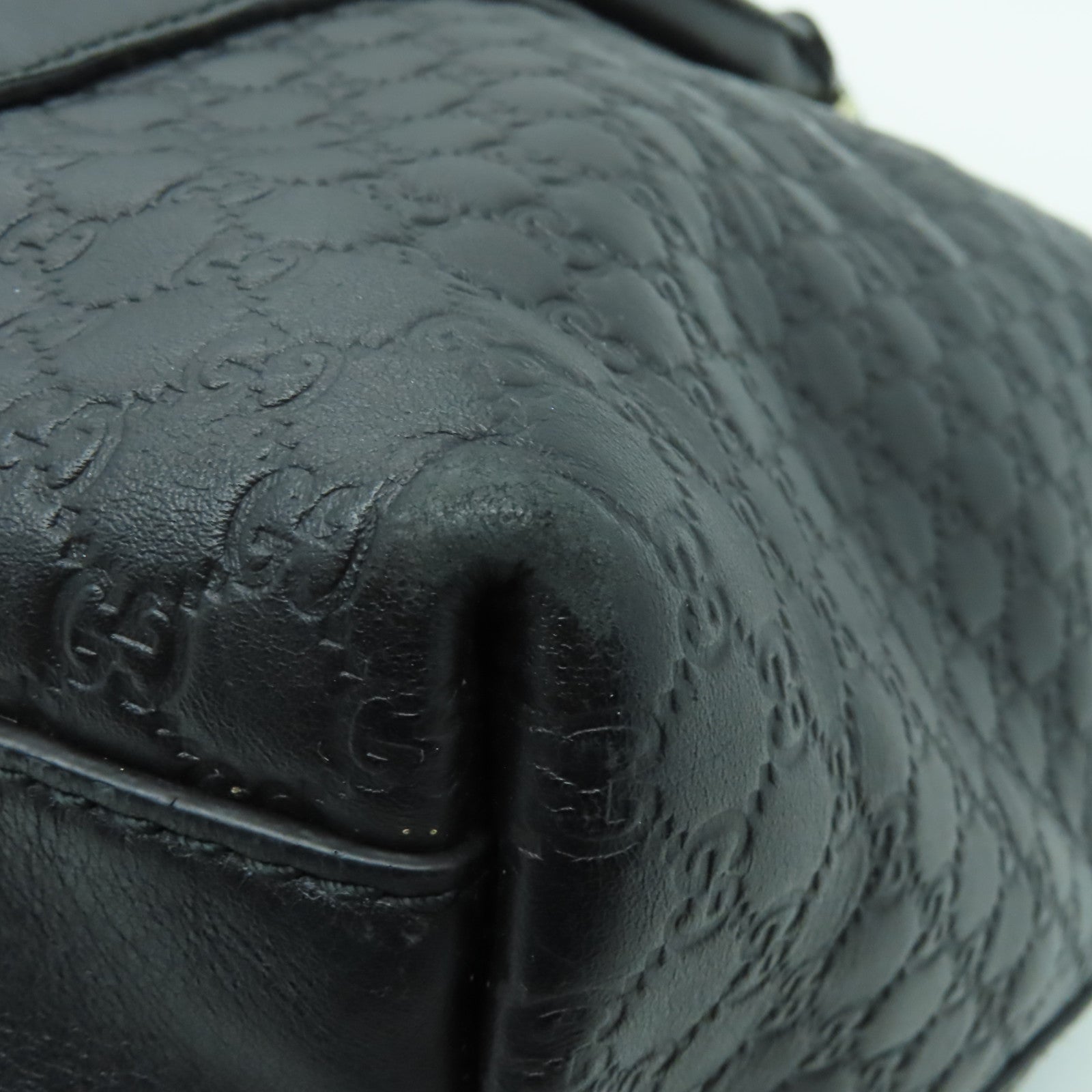 GUCCI 皮革2way Shoulder Bag金扣手挽肩背兩用袋黒色