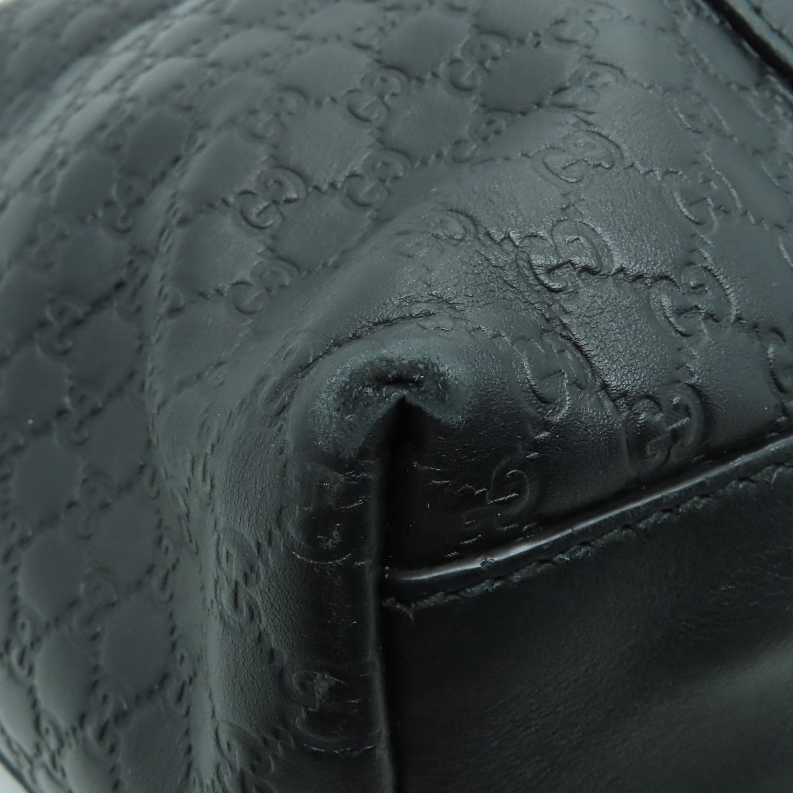 GUCCI 皮革2way Shoulder Bag金扣手挽肩背兩用袋黒色