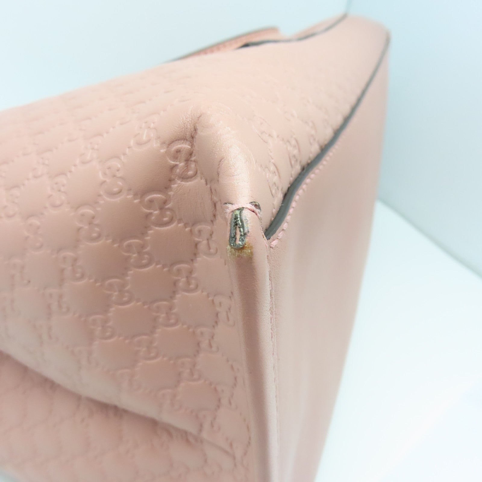GUCCI Guccissima 2 Way Shoulder金扣手挽肩背兩用袋粉紅色