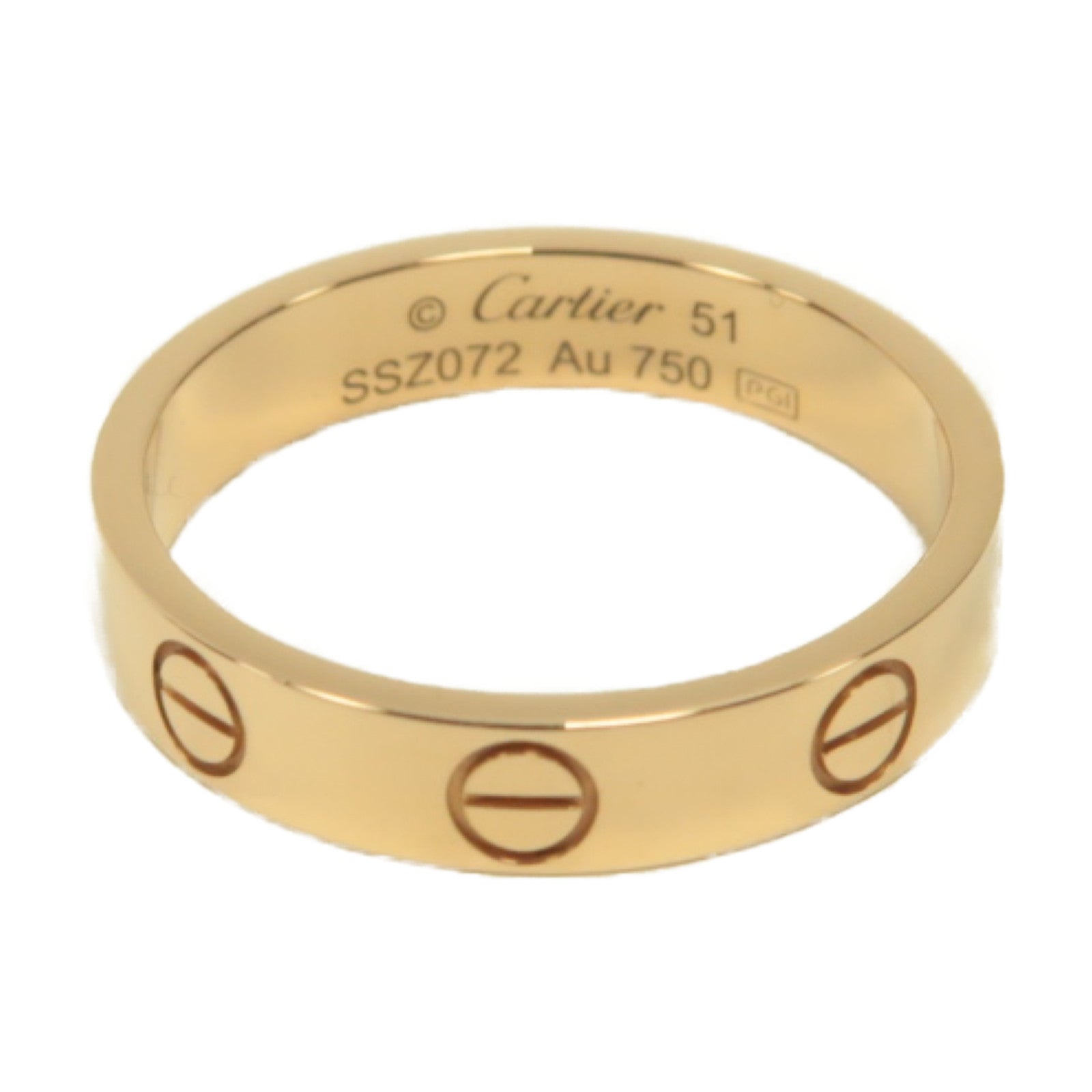 CARTIER 18K玫瑰金Love Ring戒指#51/US#5.75
