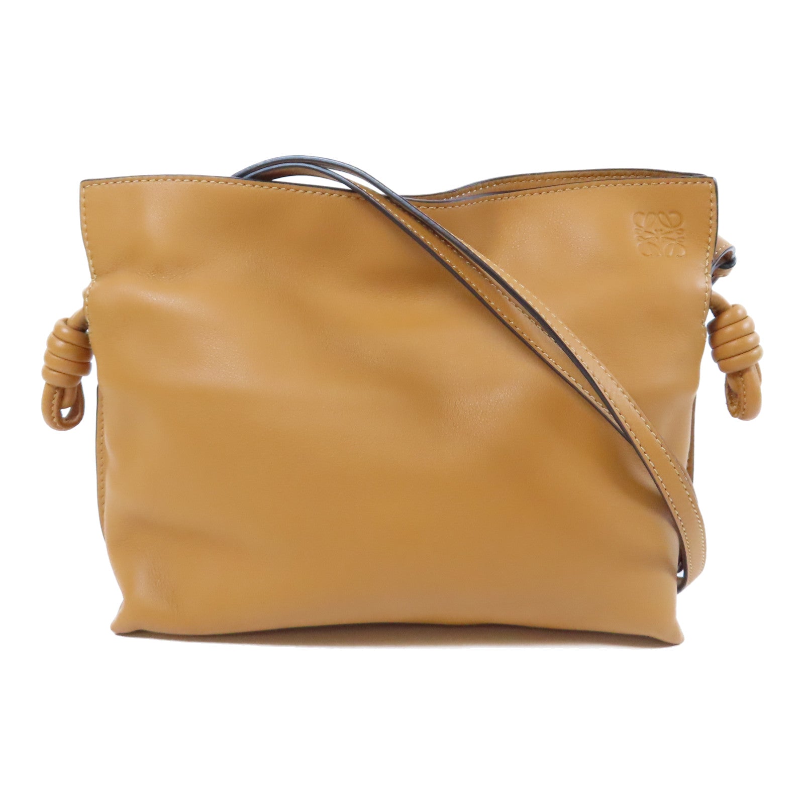 LOEWE 牛皮皮革Flamenco肩背袋啡色