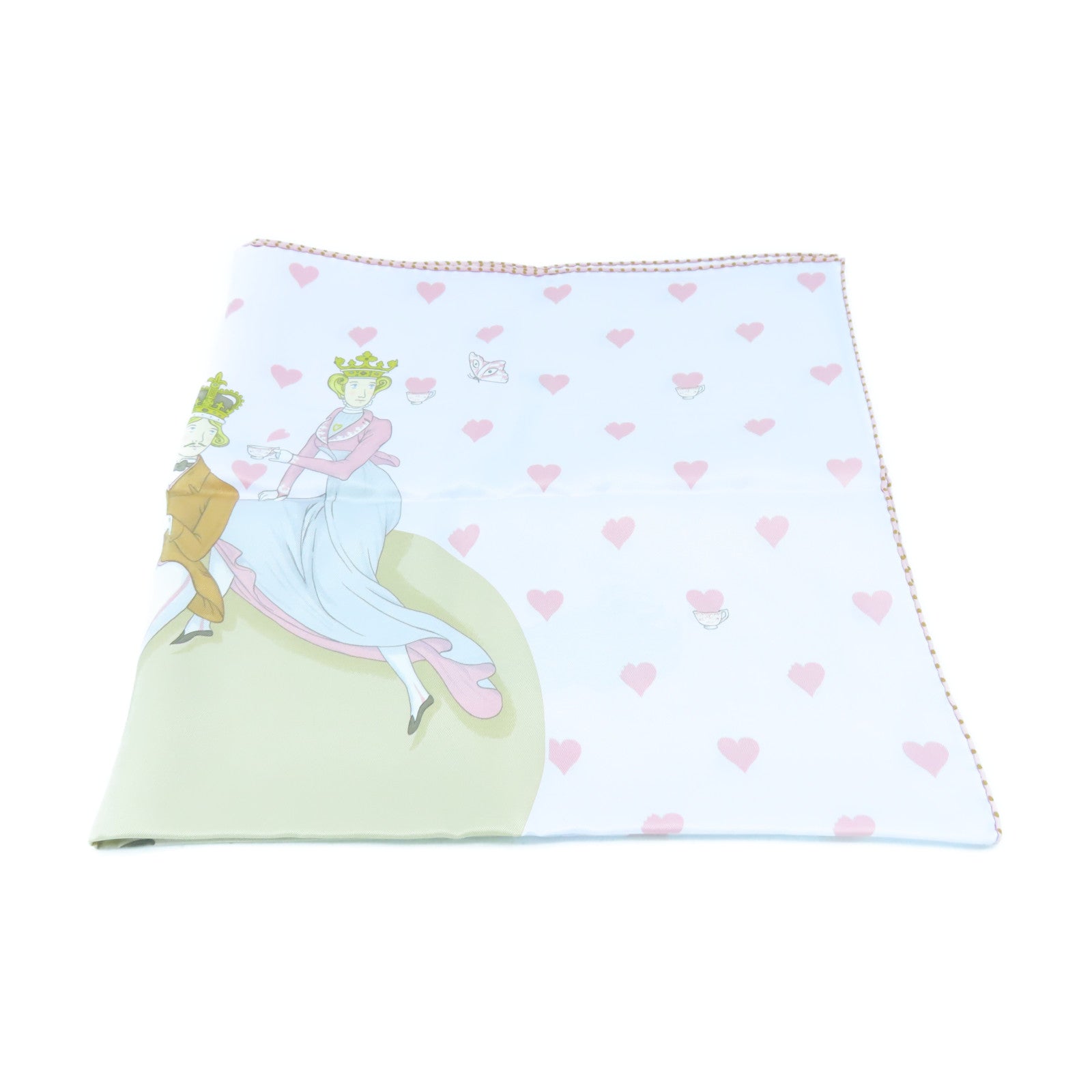 HERMES 絲質Scarf絲巾粉紅色/米色/灰色/啡色