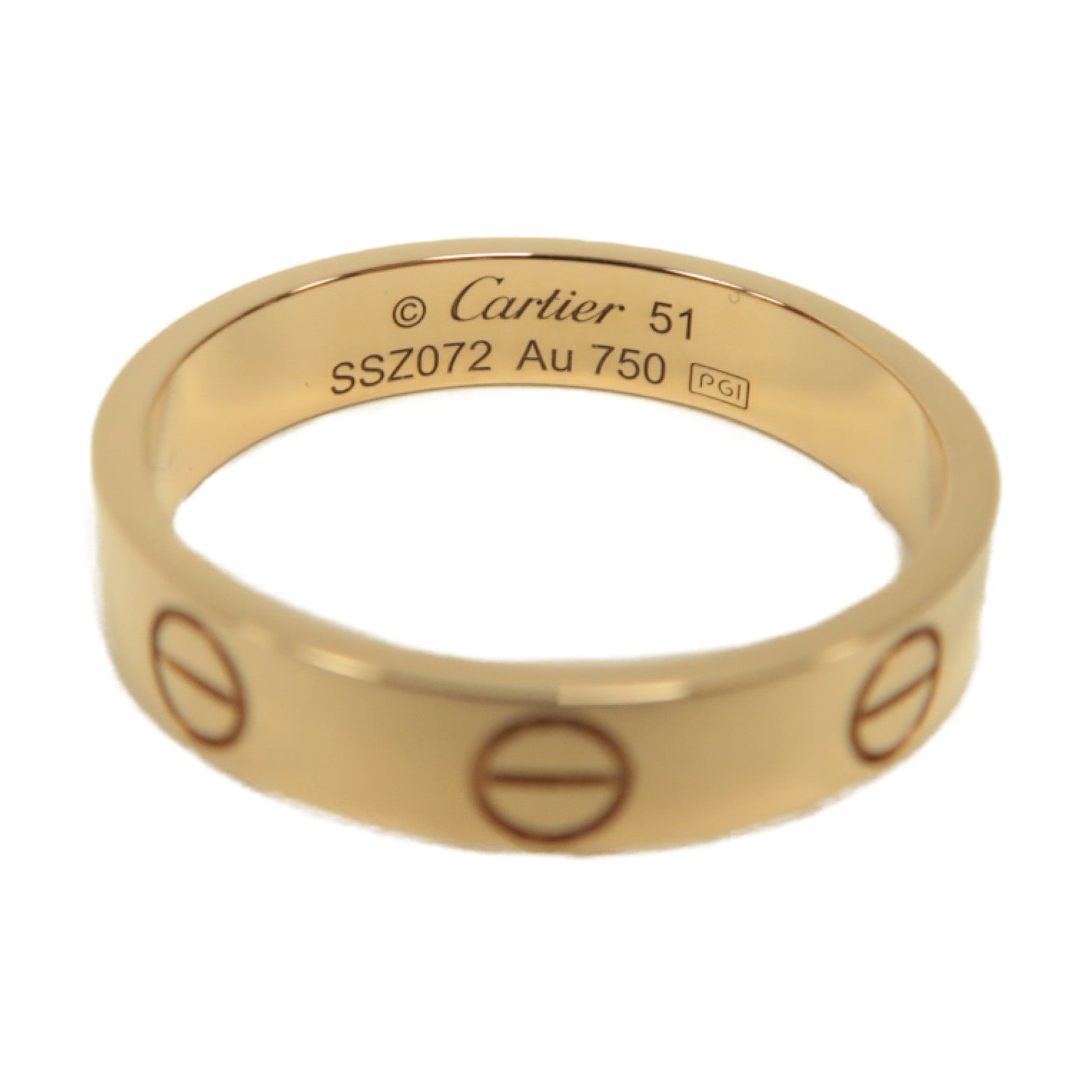 CARTIER 18K玫瑰金Love Ring戒指#51/US#5.75