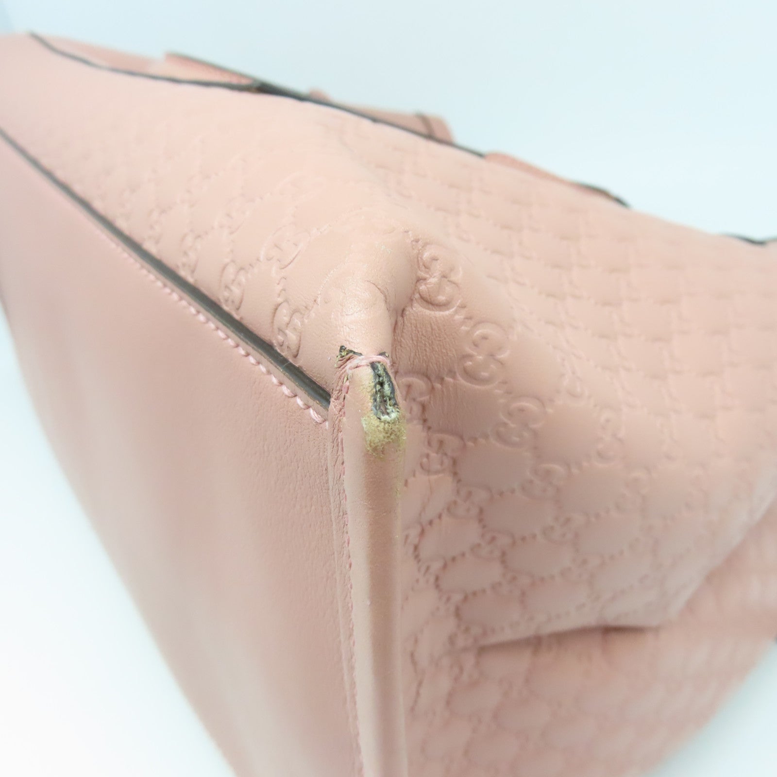 GUCCI Guccissima 2 Way Shoulder金扣手挽肩背兩用袋粉紅色
