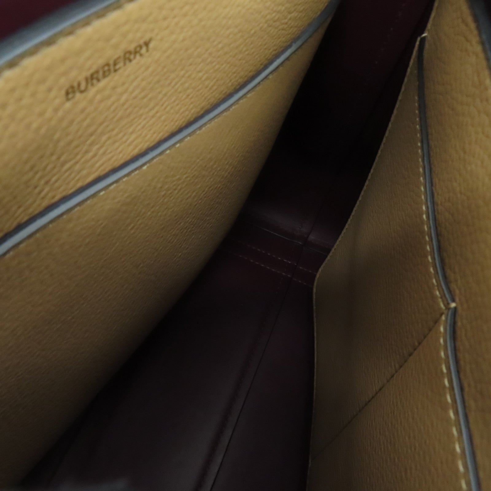 BURBERRY 牛皮皮革2Way Shoulder金扣手挽肩背兩用袋啡色