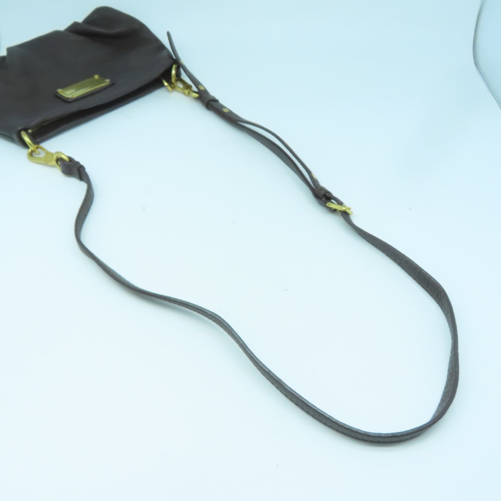 MARC BY MARC JACOBS 【激減優惠】牛皮皮革Shoulder Bag金扣肩背袋啡色