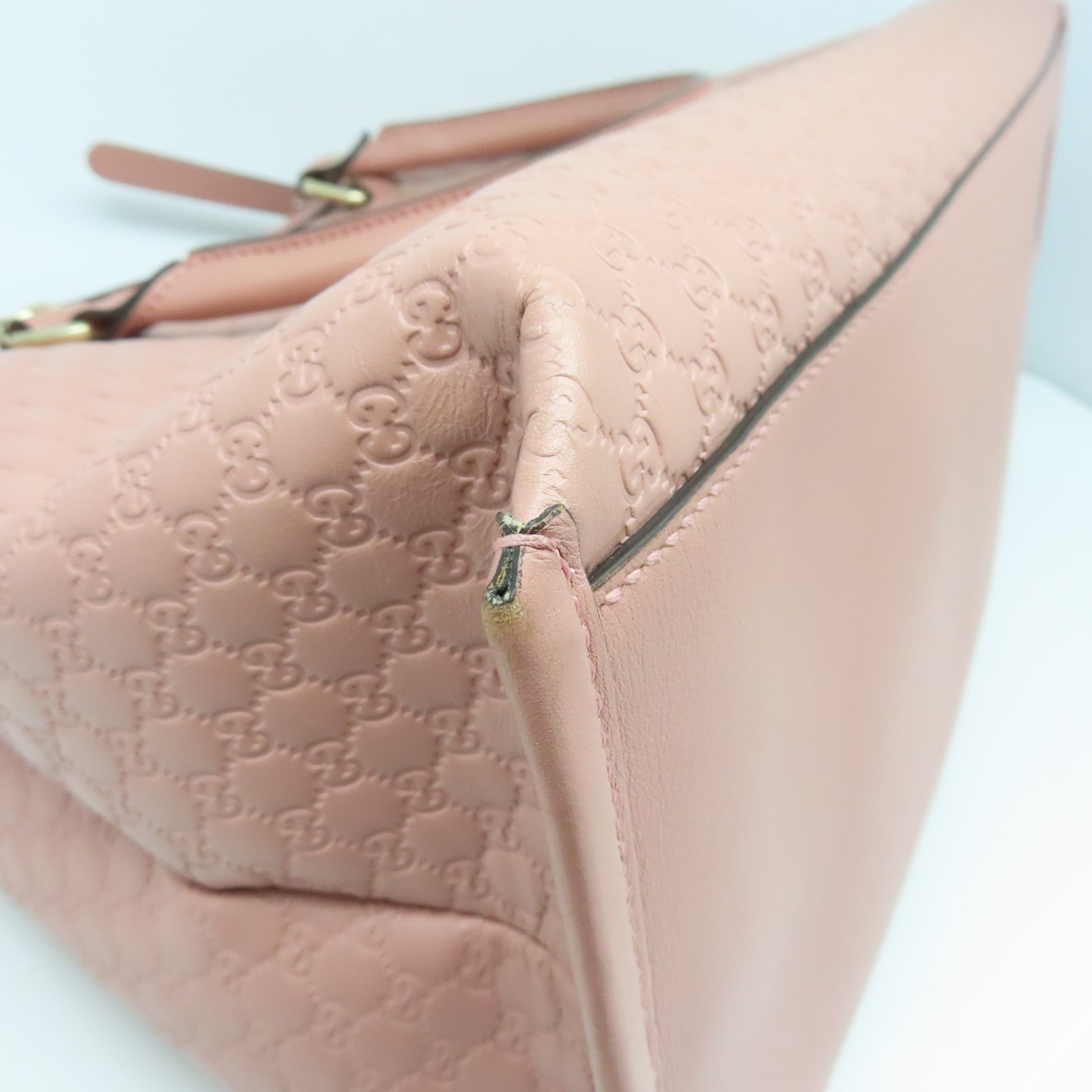 GUCCI Guccissima 2 Way Shoulder金扣手挽肩背兩用袋粉紅色