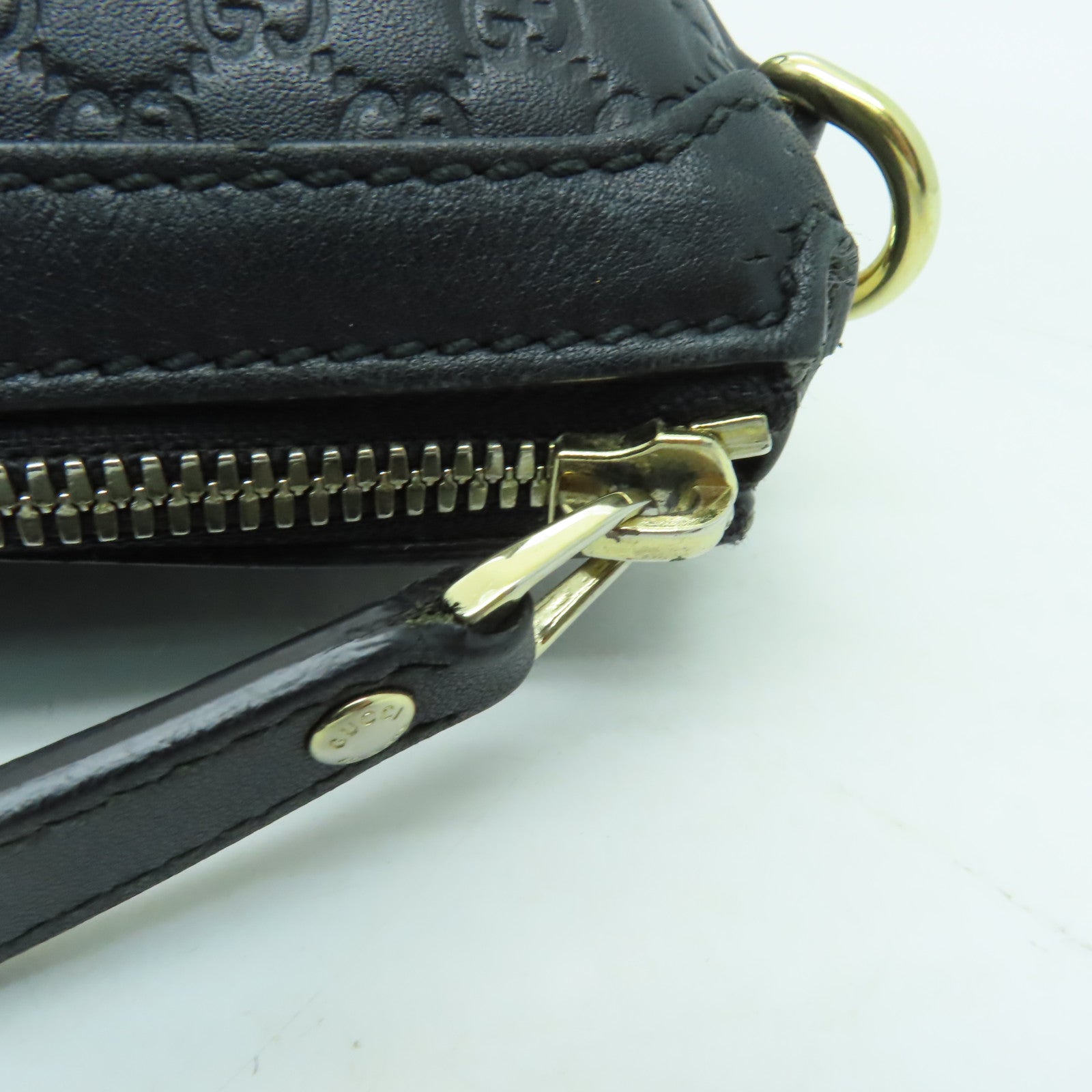 GUCCI 皮革2way Shoulder Bag金扣手挽肩背兩用袋黒色