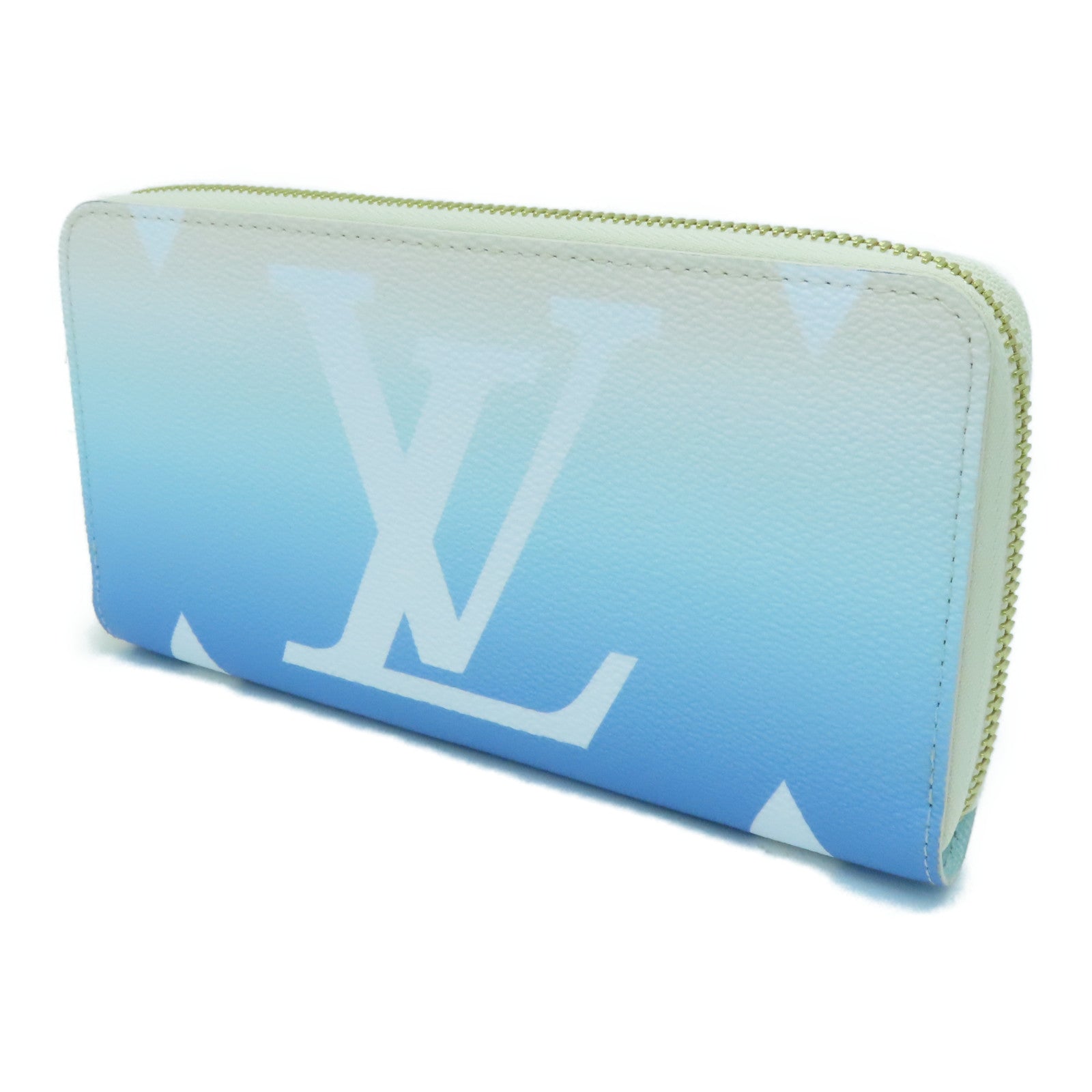 LOUIS VUITTON 【激減優惠】Monogram Giant by the pool Wallet金扣錢包藍色