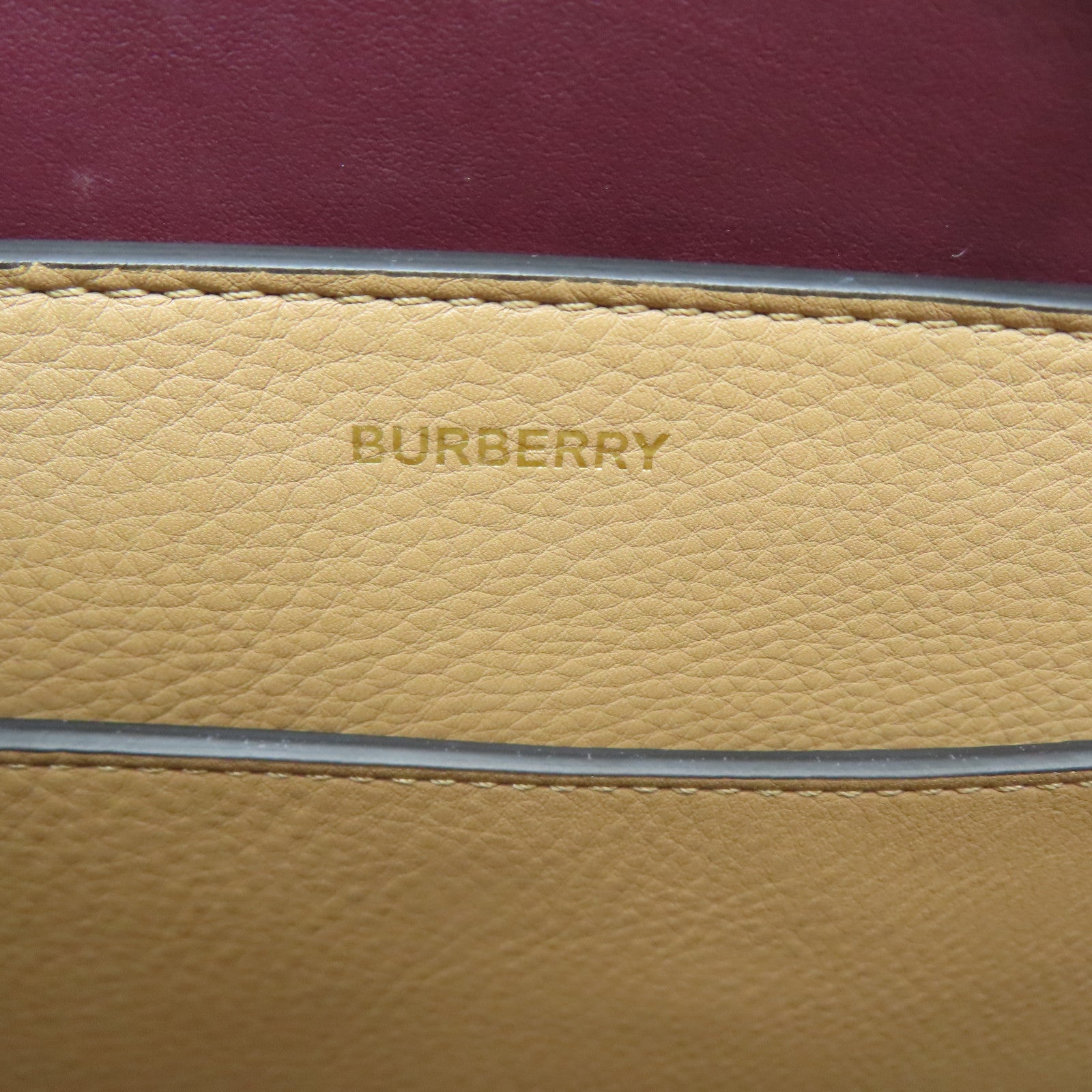 BURBERRY 牛皮皮革2Way Shoulder金扣手挽肩背兩用袋啡色