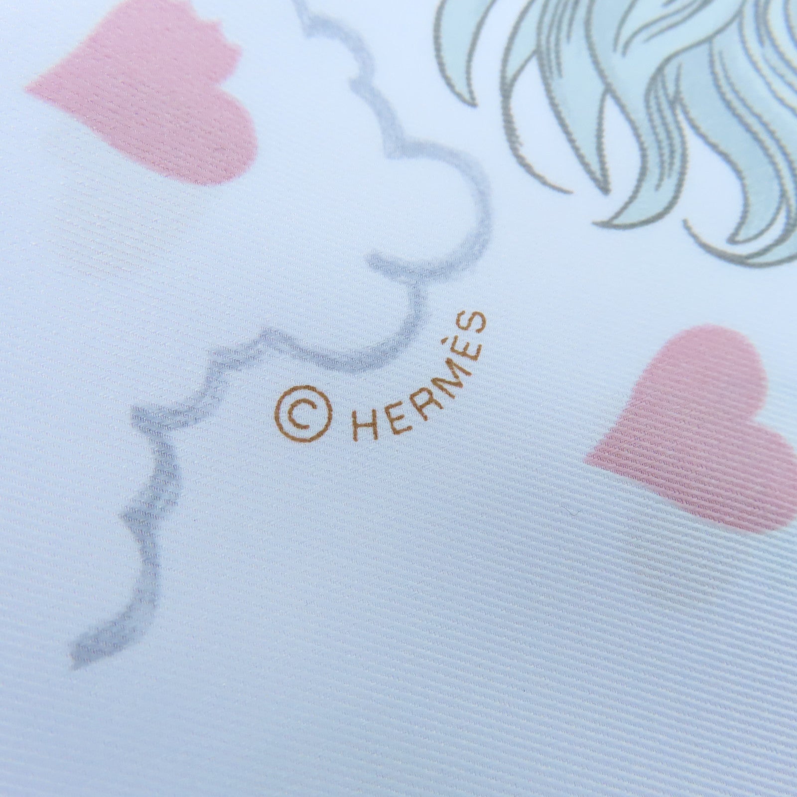 HERMES 絲質Scarf絲巾粉紅色/米色/灰色/啡色