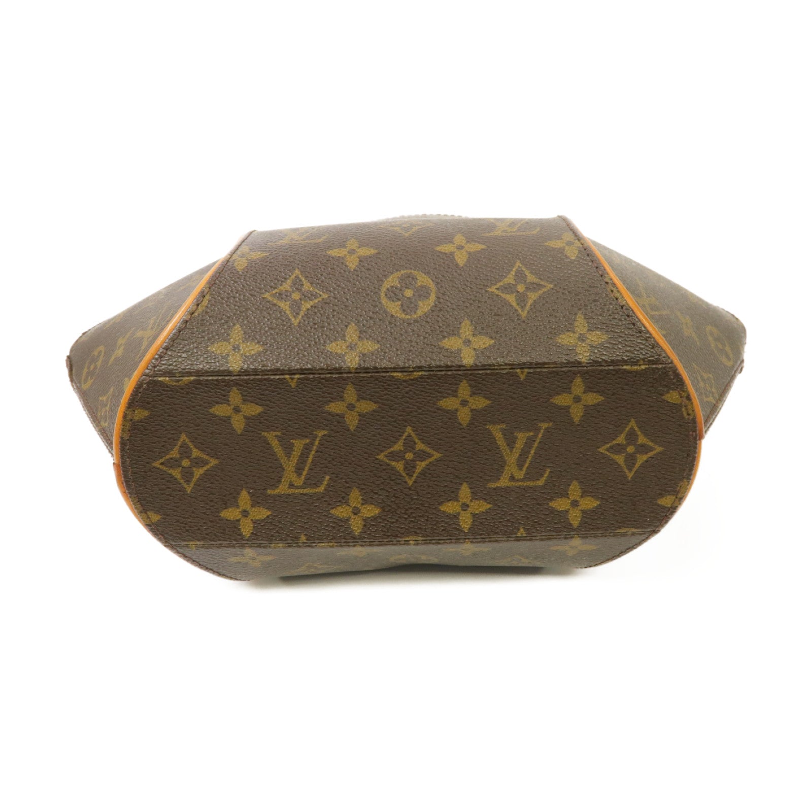 LOUIS VUITTON Monogram Elipse PM金扣手挽袋棕色