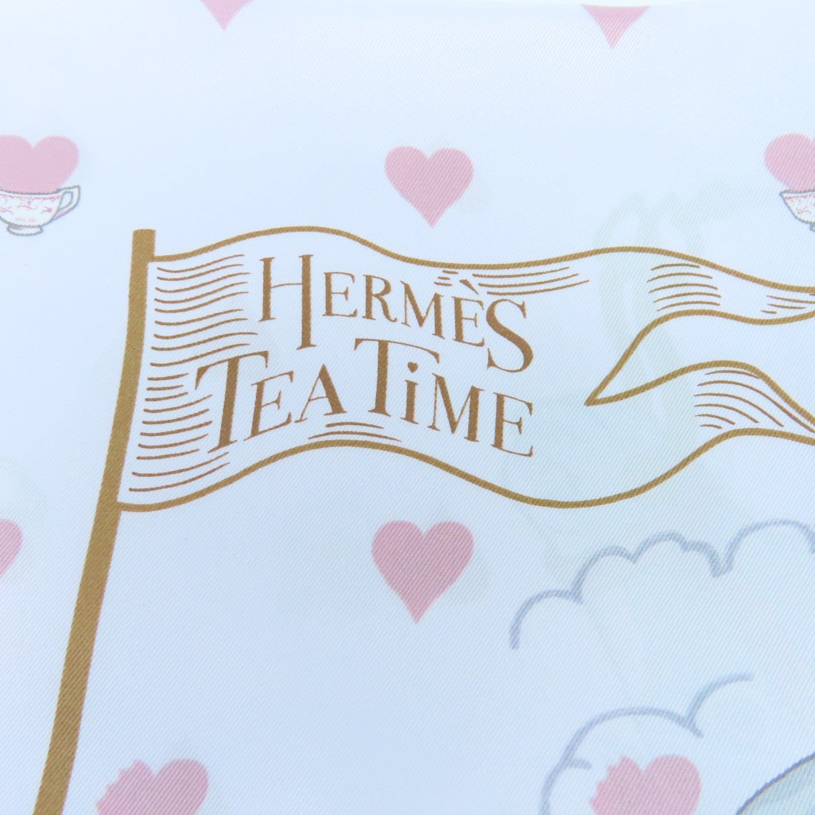 HERMES 絲質Scarf絲巾粉紅色/米色/灰色/啡色