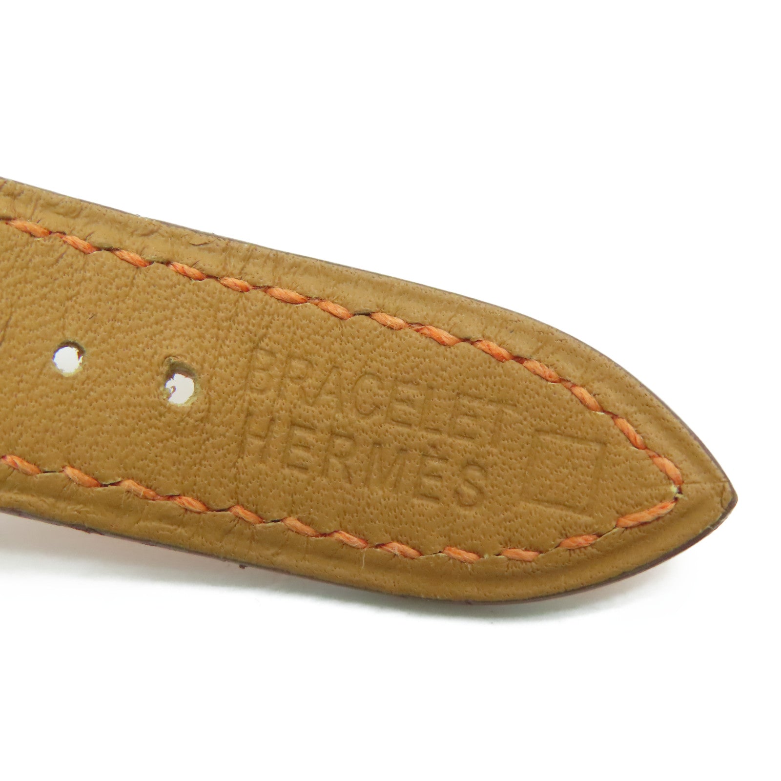 HERMES [Sharp Discount] Medor Stainless Steel/Alligator Leather Watch Quartz Movement Beige
