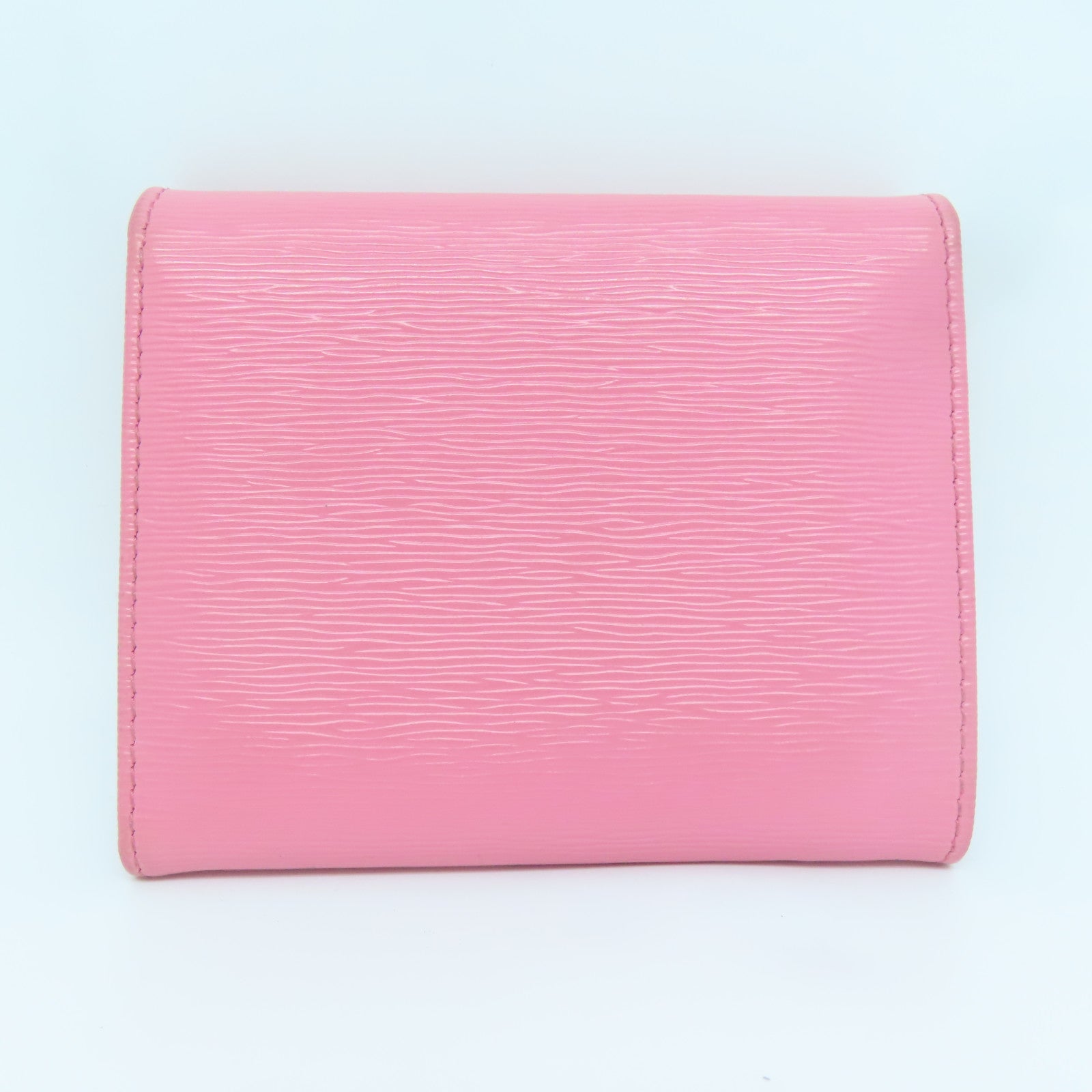 PRADA Saffiano皮革Wallet金扣錢包粉紅色