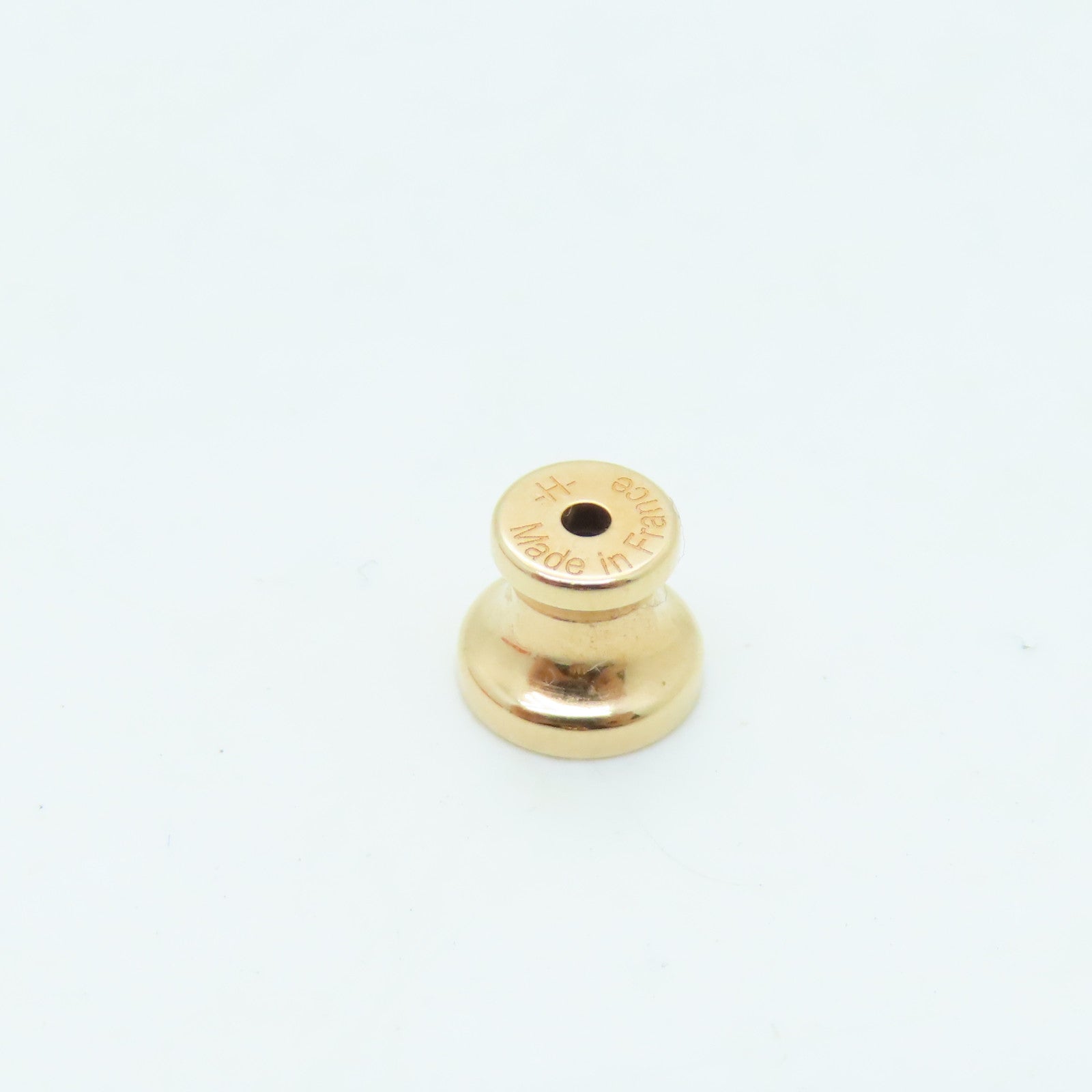 HERMES Epsom Leather/Metal Olympe Earring Gold Buckle Brown/Gold