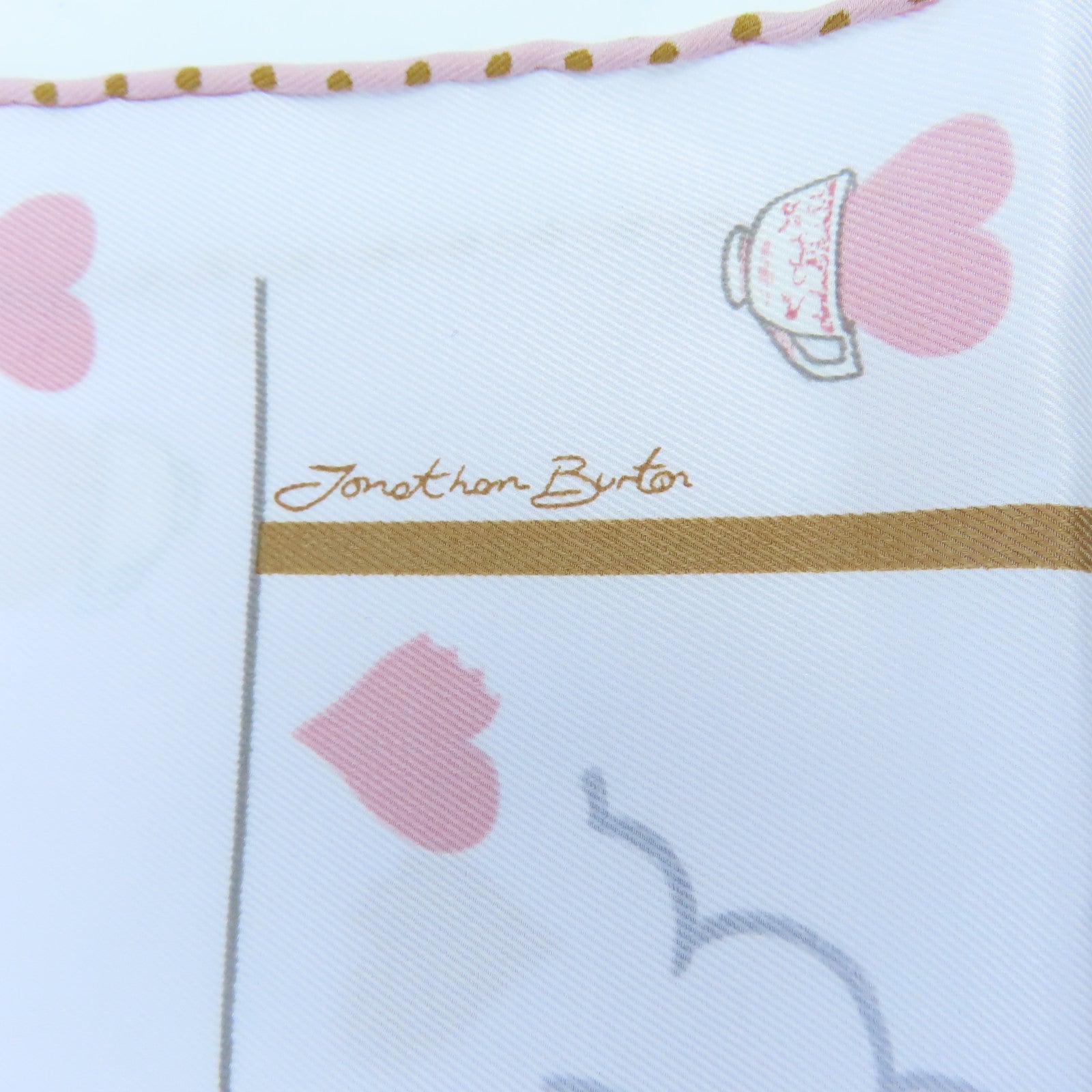 HERMES 絲質Scarf絲巾粉紅色/米色/灰色/啡色