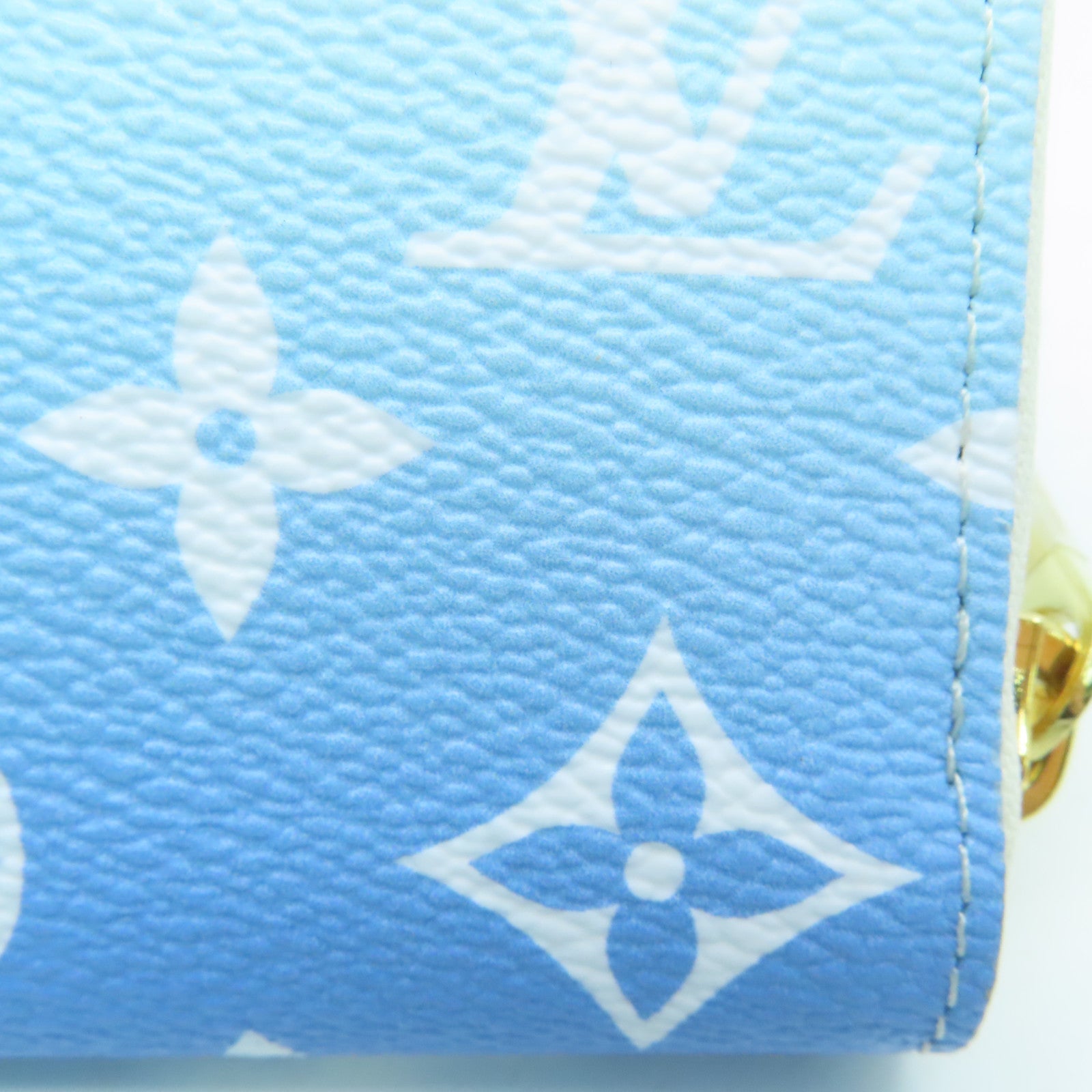 LOUIS VUITTON 【激減優惠】Monogram Giant by the pool Wallet金扣錢包藍色