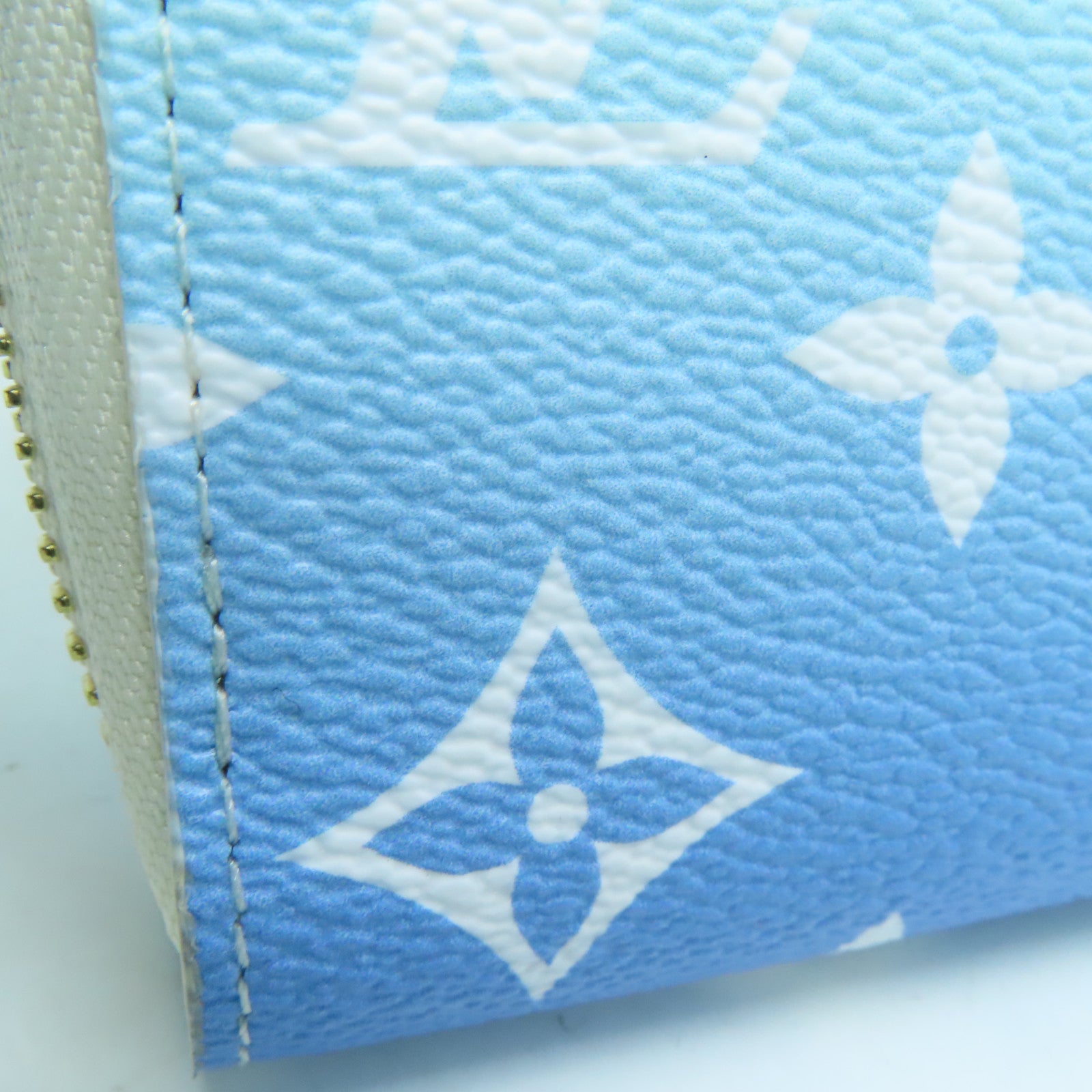 LOUIS VUITTON 【激減優惠】Monogram Giant by the pool Wallet金扣錢包藍色
