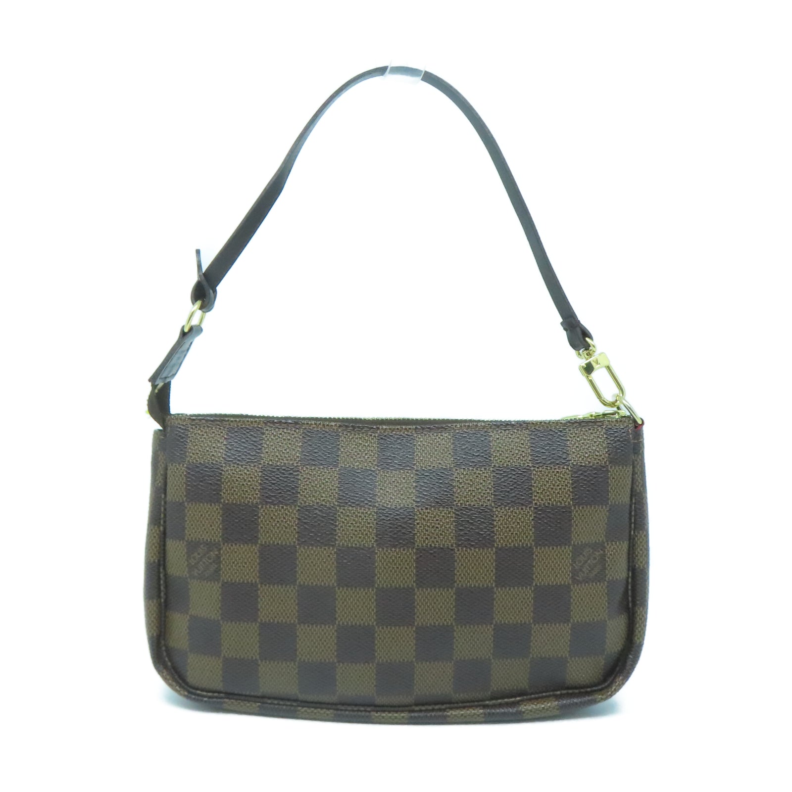 LOUIS VUITTON Damier Pochette Accessories金扣手拿包啡色