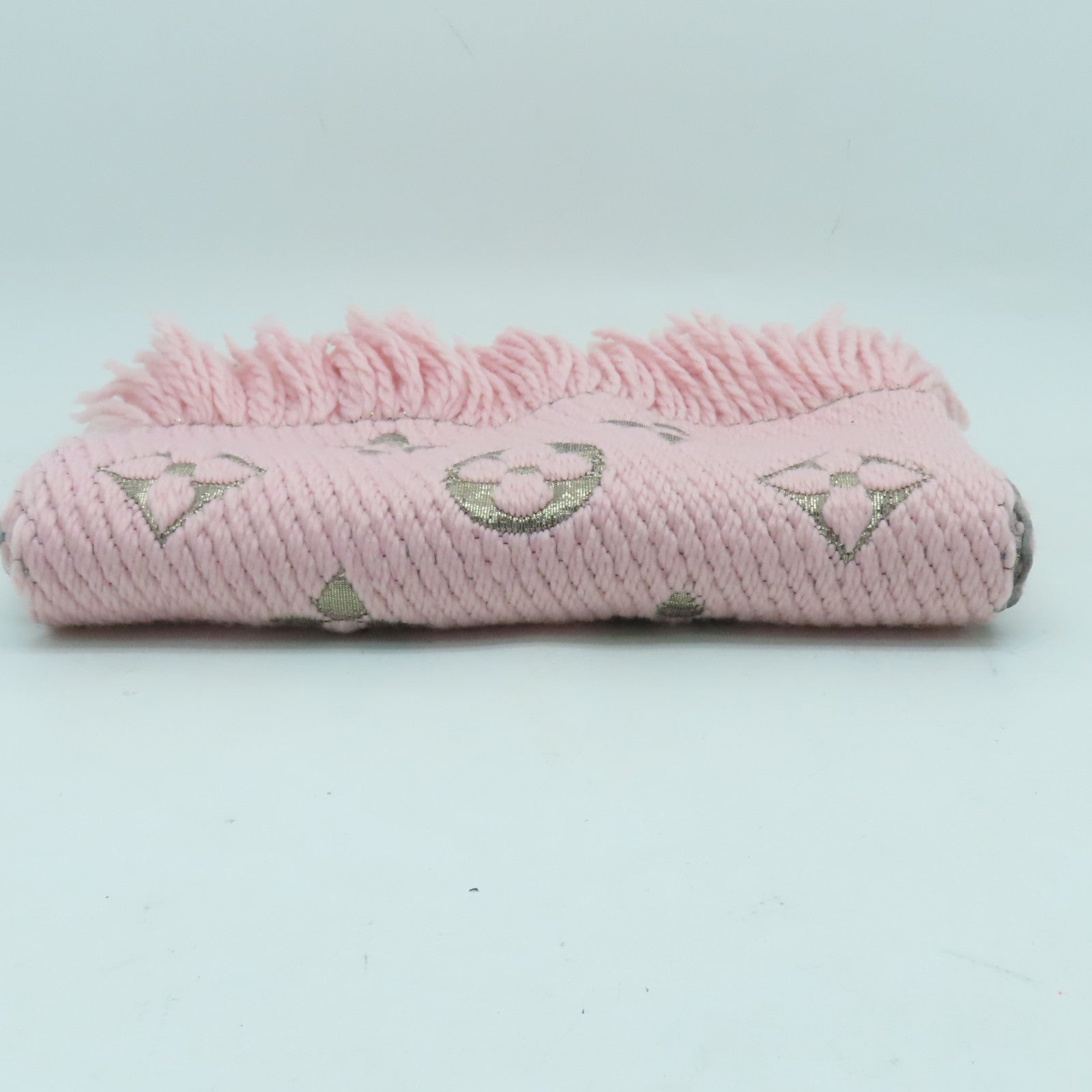 LOUIS VUITTON 羊毛絲質Scarf圍巾粉紅色