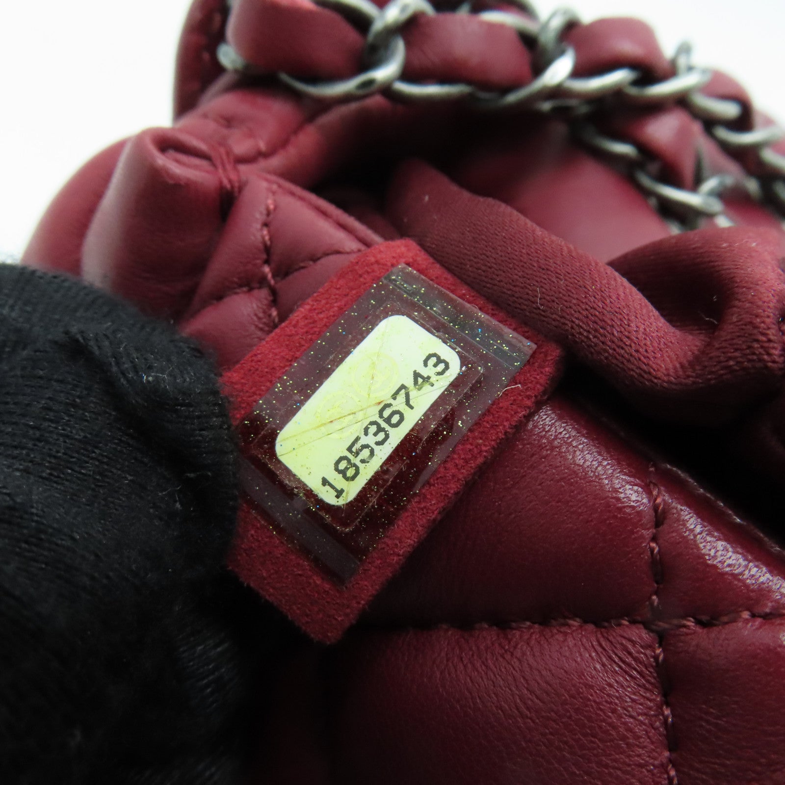 CHANEL Lingge cowhide leather Chain Shoulder Bag silver buckle chain shoulder bag red