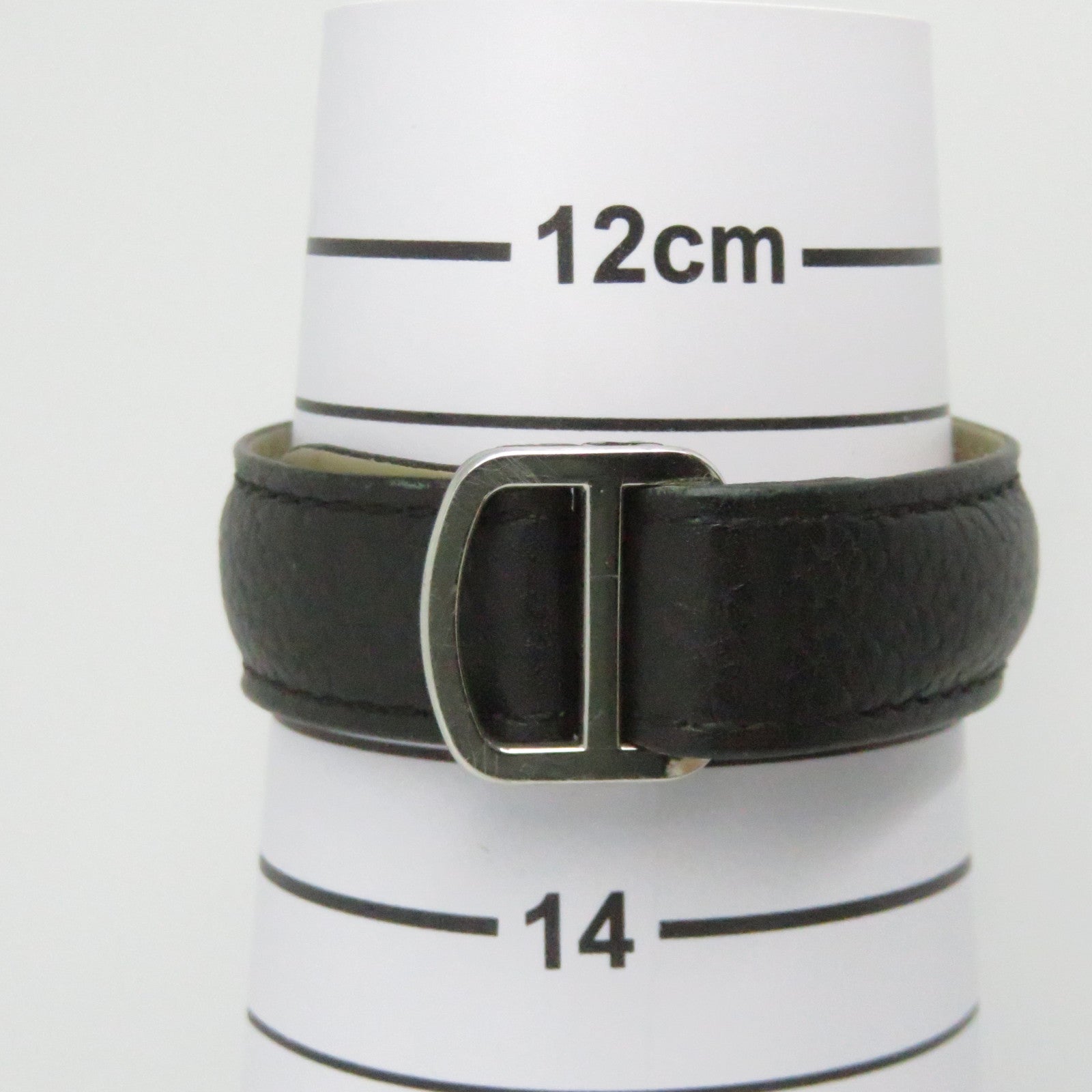 CARTIER Must Tank不鏽鋼皮革帶手錶石英機芯黑色