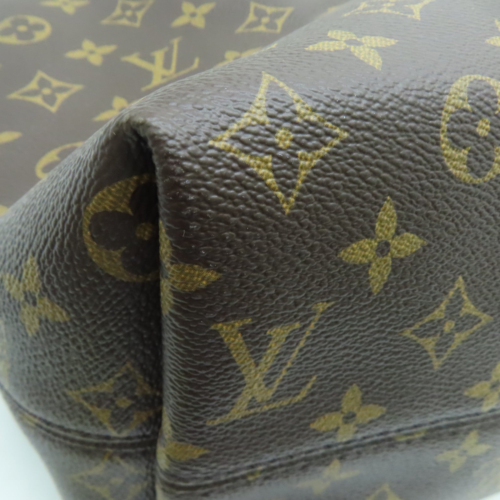 LOUIS VUITTON Monogram Graceful MM Gold Buckle Shoulder Bag Brown