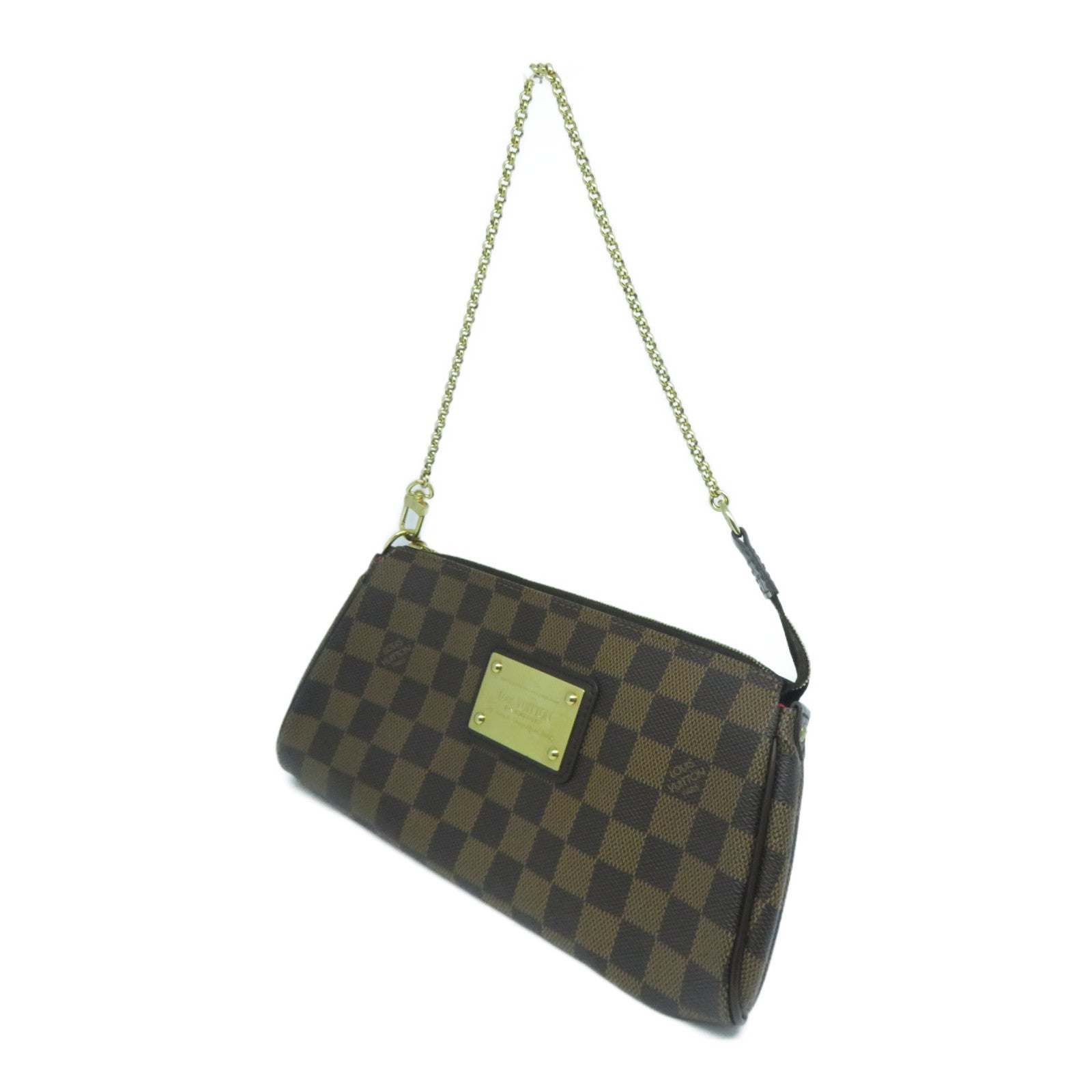 LOUIS VUITTON Damier Eva金扣手挽肩背兩用袋啡色