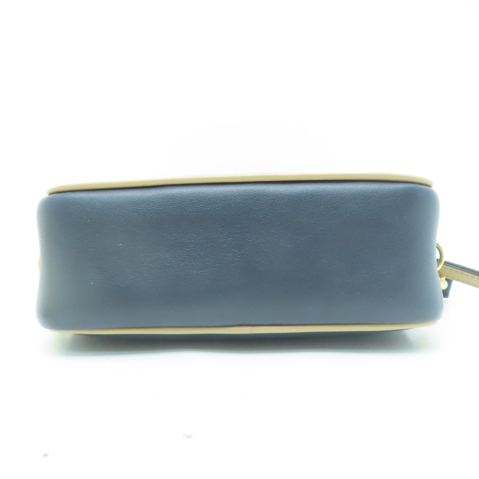 FENDI 牛皮皮革Shoulder Bag金扣肩背袋黑色/啡色