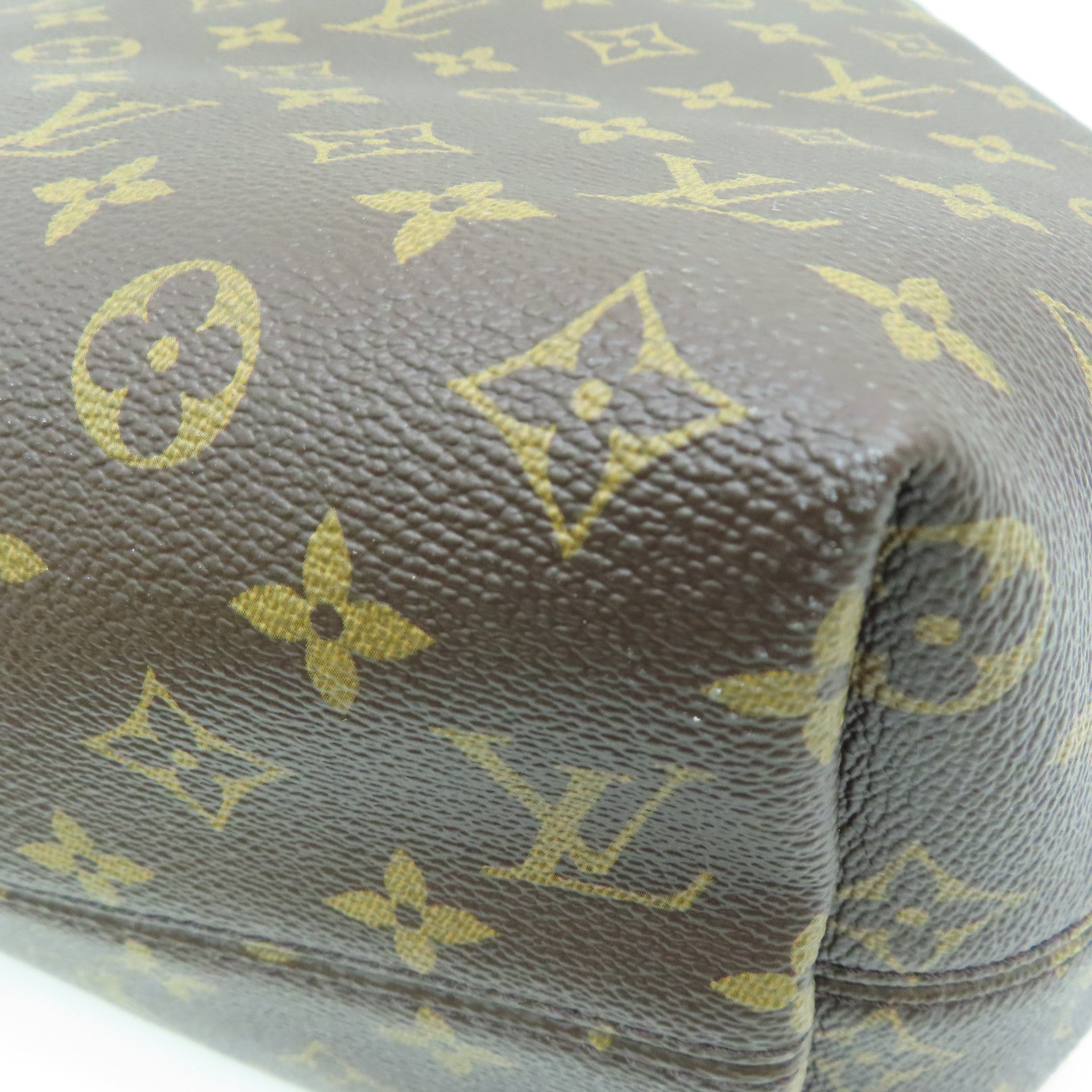 LOUIS VUITTON Monogram Graceful MM Gold Buckle Shoulder Bag Brown
