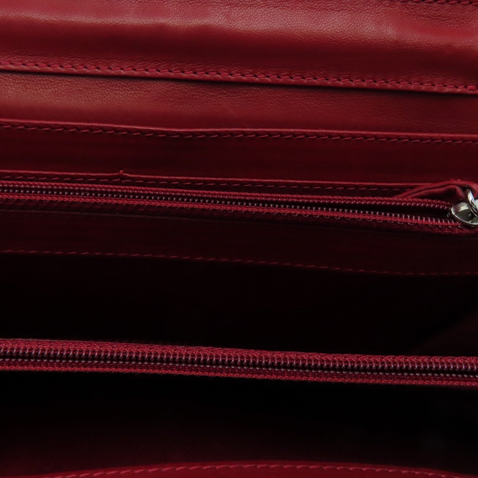 CHANEL 菱格漆皮皮革Chain Shoulder Bag银扣肩背袋红色