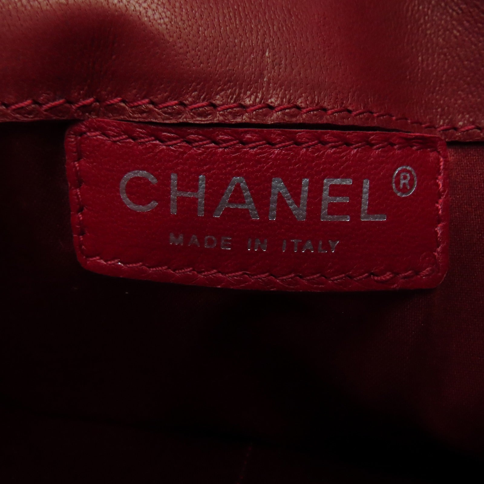 CHANEL 菱格漆皮皮革Chain Shoulder Bag银扣肩背袋红色