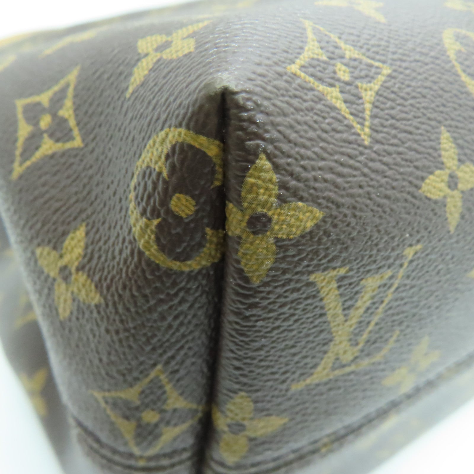 LOUIS VUITTON Monogram Graceful MM Gold Buckle Shoulder Bag Brown