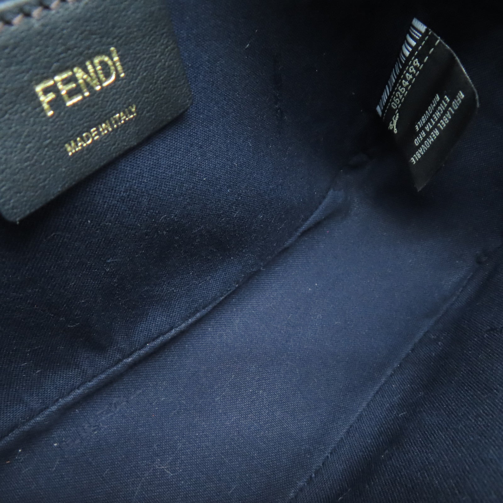FENDI 牛皮皮革Shoulder Bag金扣肩背袋黑色/啡色