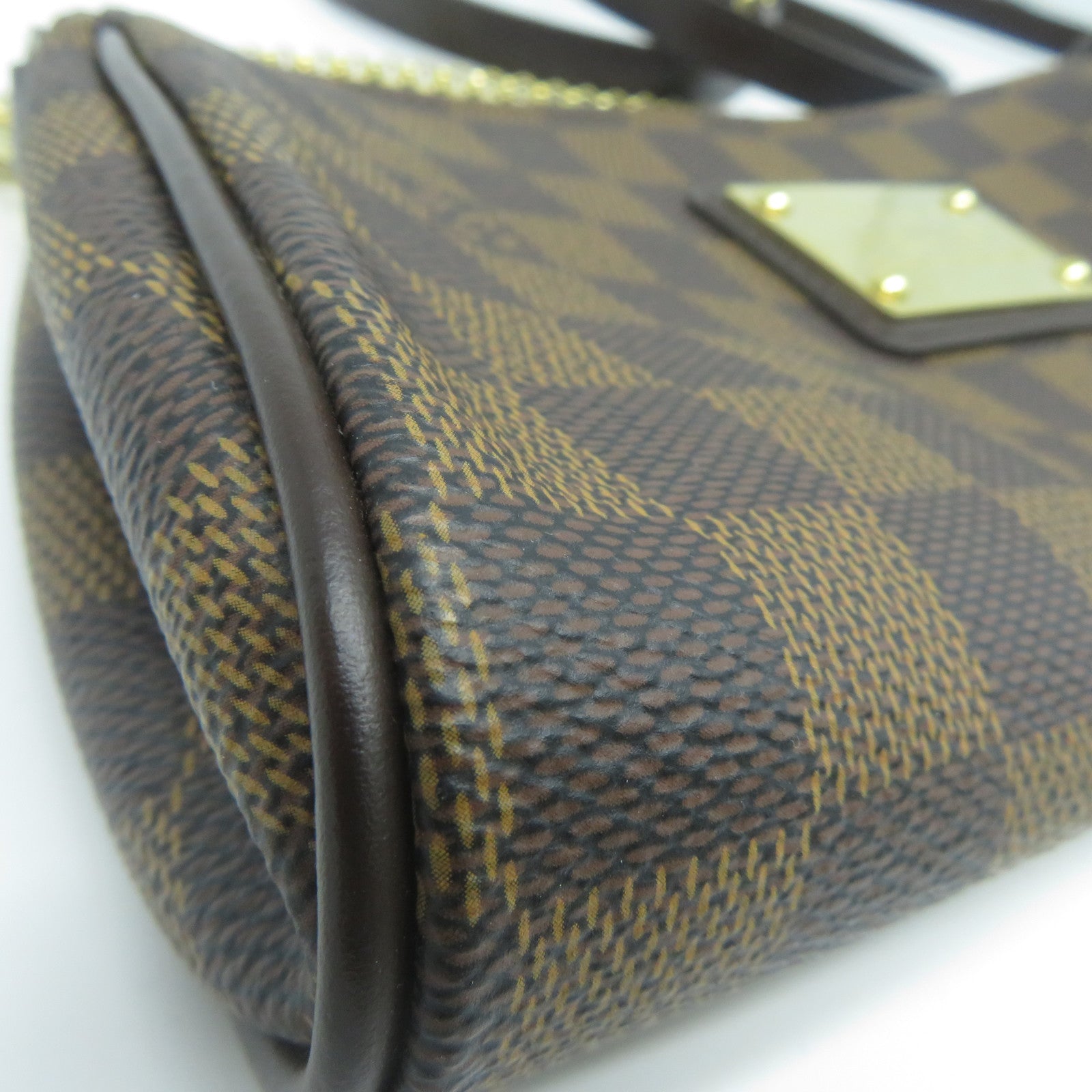 LOUIS VUITTON Damier Eva金扣手挽肩背兩用袋啡色