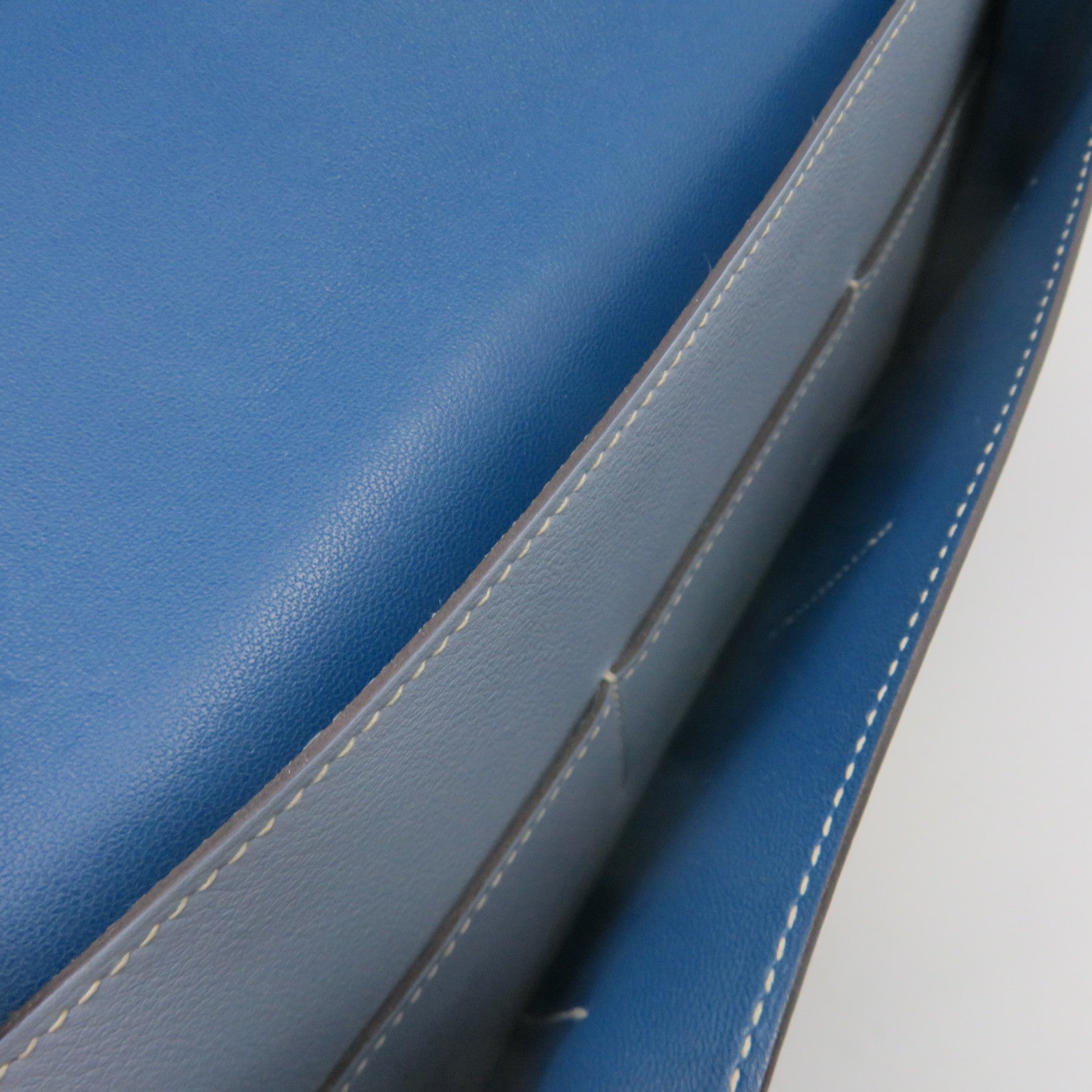 HERMES Swift皮革Dogon GM Long wallet銀扣長錢包Colvert藍色
