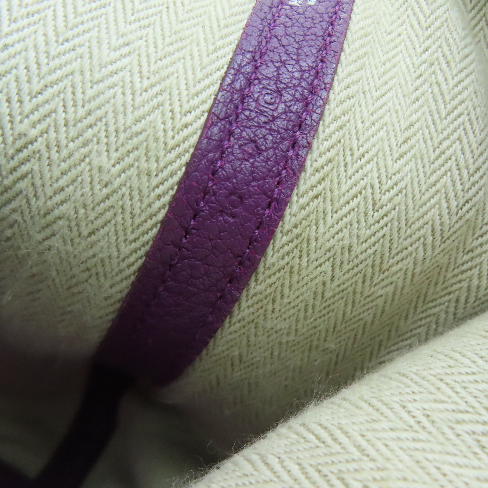 HERMES Negonda Leather GardenParty PM Silver Button Handle Bag Parme / Purple