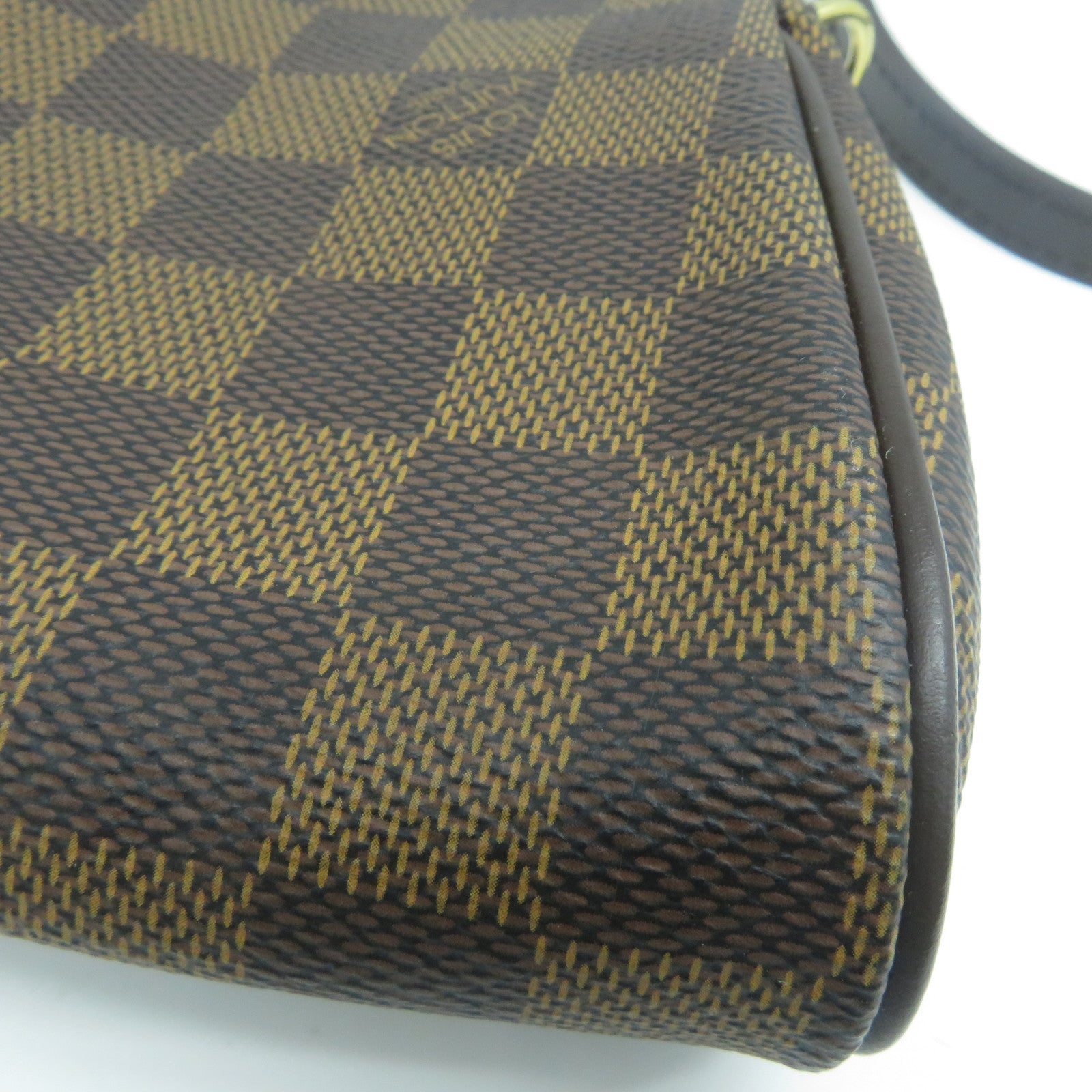 LOUIS VUITTON Damier Eva金扣手挽肩背兩用袋啡色
