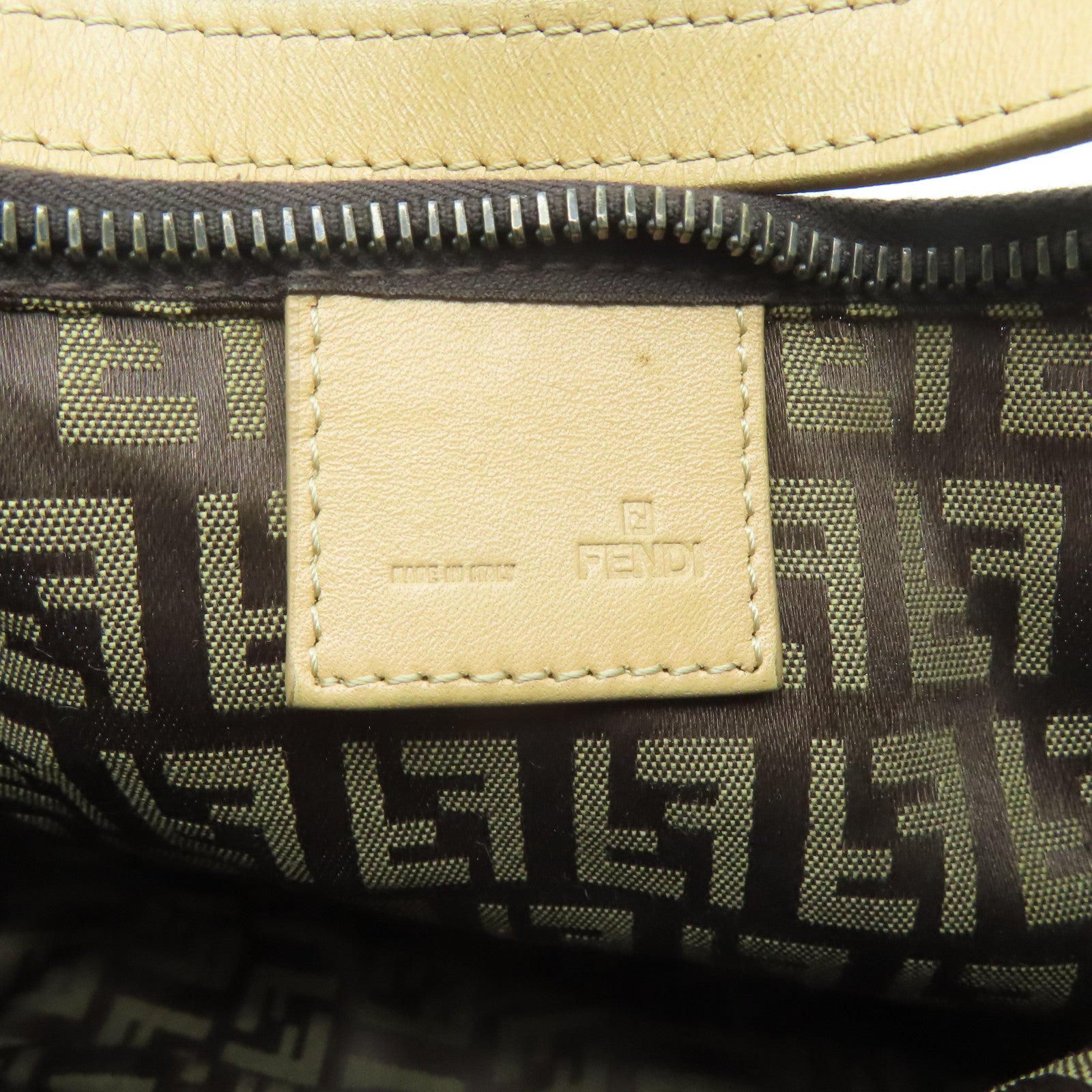 FENDI 帆布Vintage Zucchino Handbag手挽袋啡色