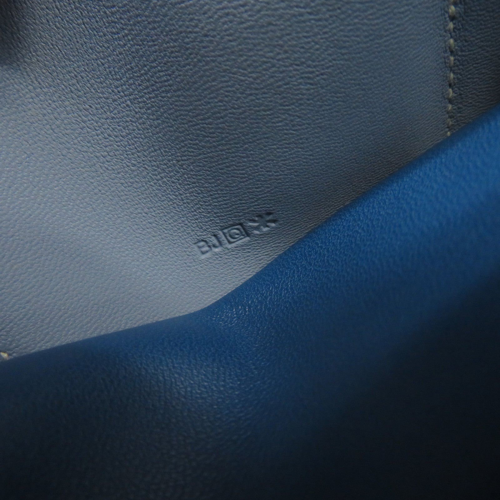 HERMES Swift皮革Dogon GM Long wallet銀扣長錢包Colvert藍色