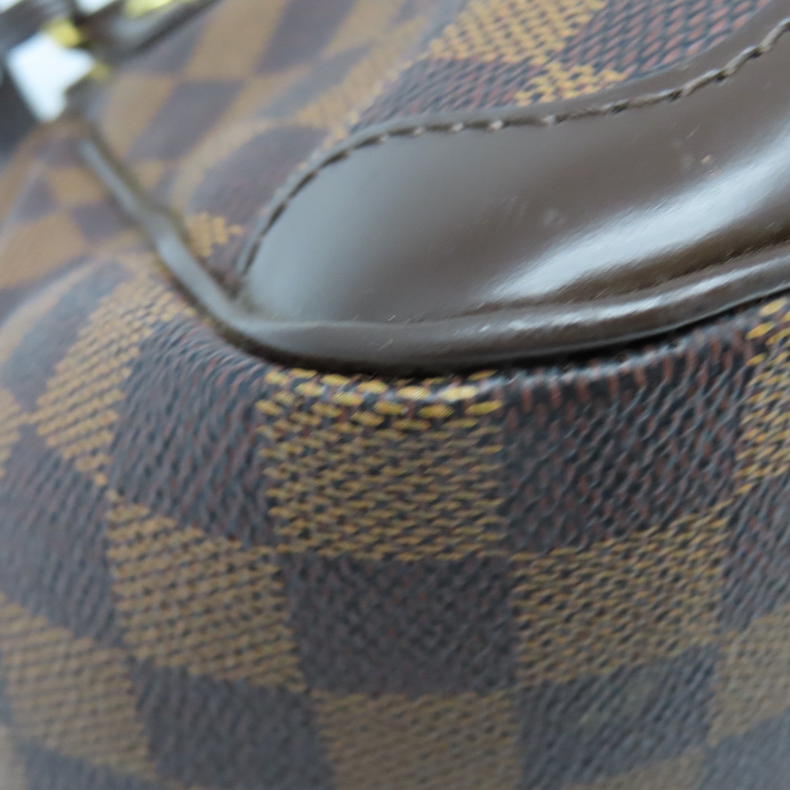 LOUIS VUITTON Damier Verona PM金扣肩背袋棕色