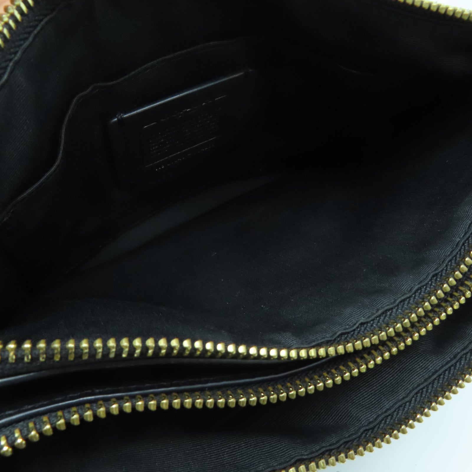 COACH 羊皮皮革Shoulder Bag金扣肩背袋黑色