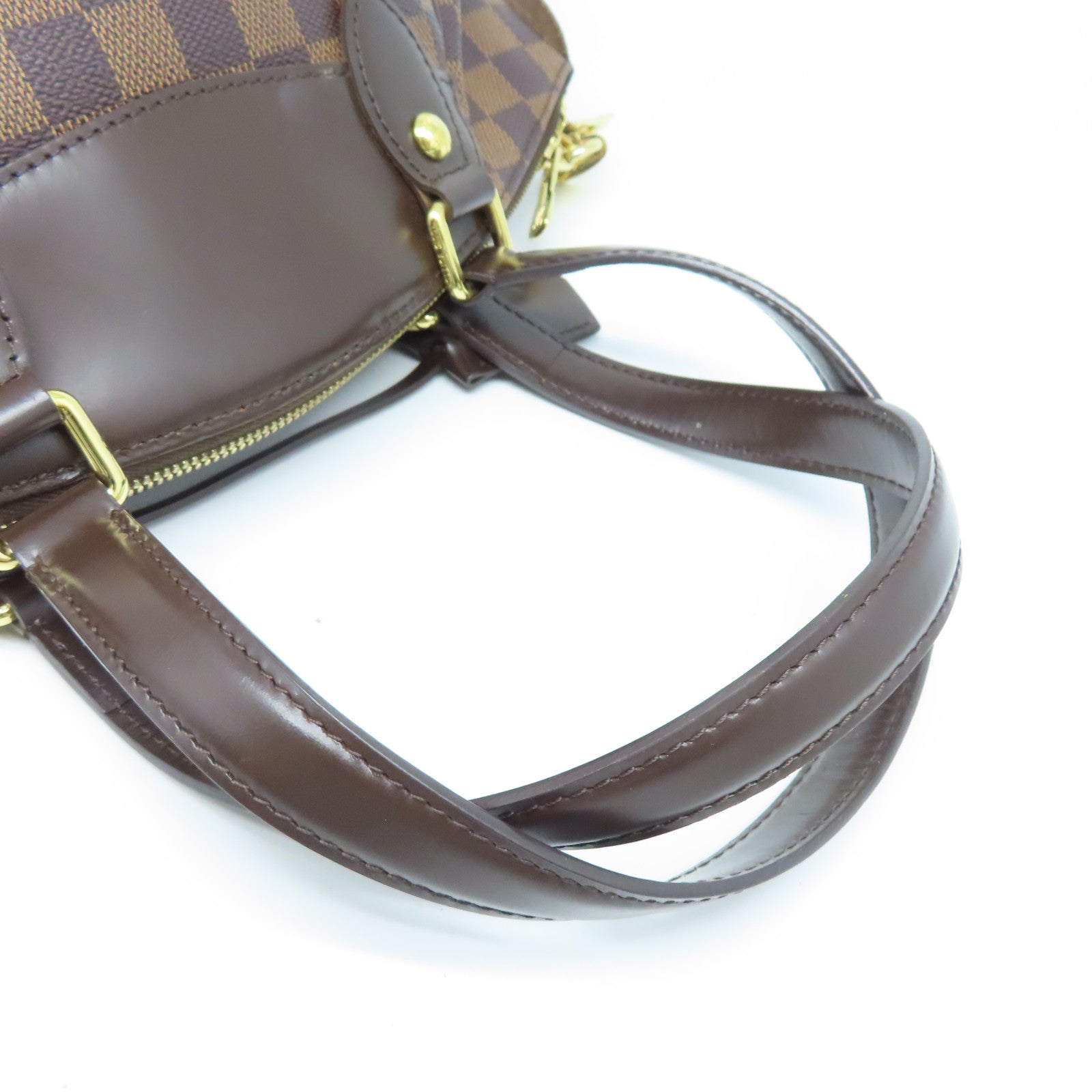 LOUIS VUITTON Damier Verona PM金扣肩背袋棕色