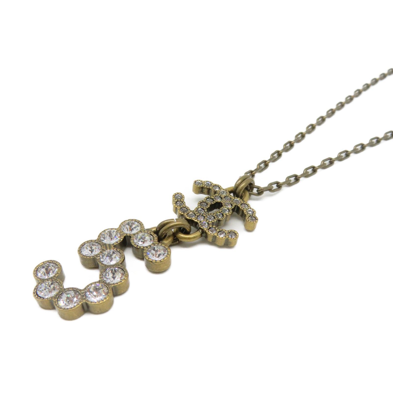 CHANEL 金屬Necklace項鍊啡色
